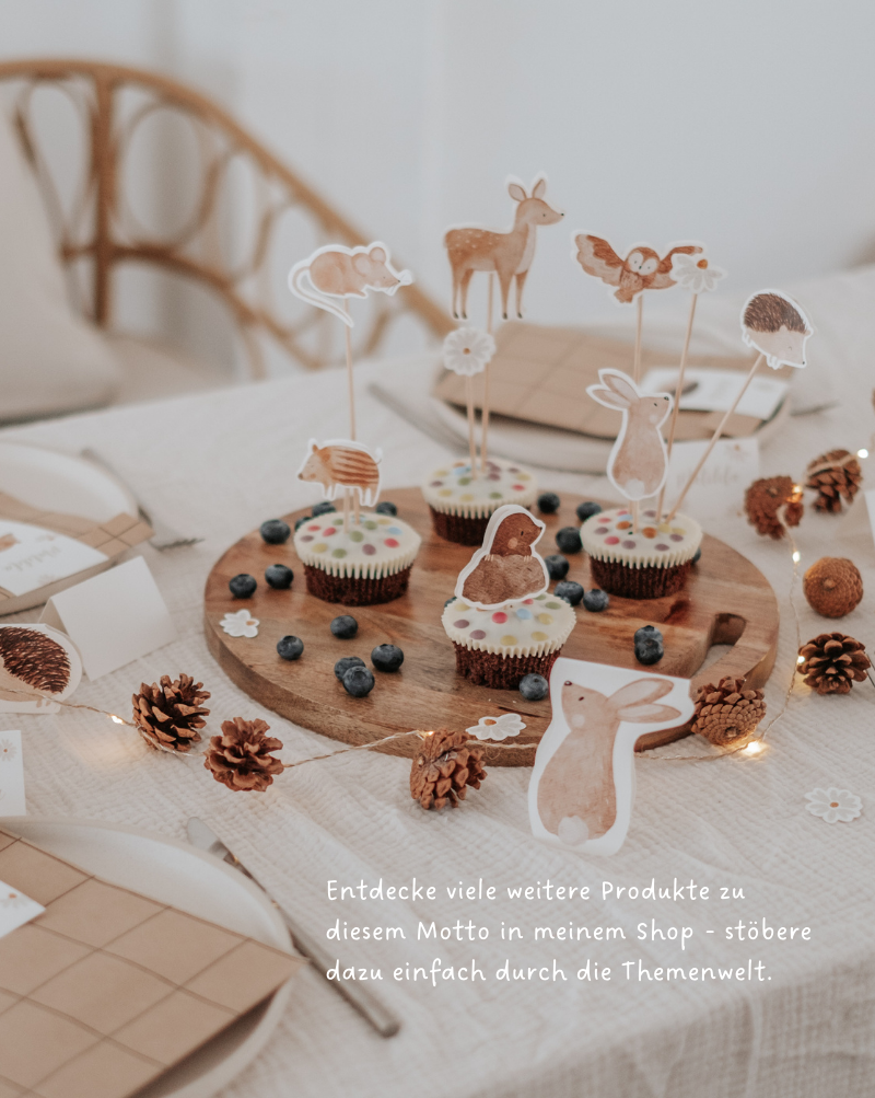 Geburtstagskarte Waldtiere Frischling