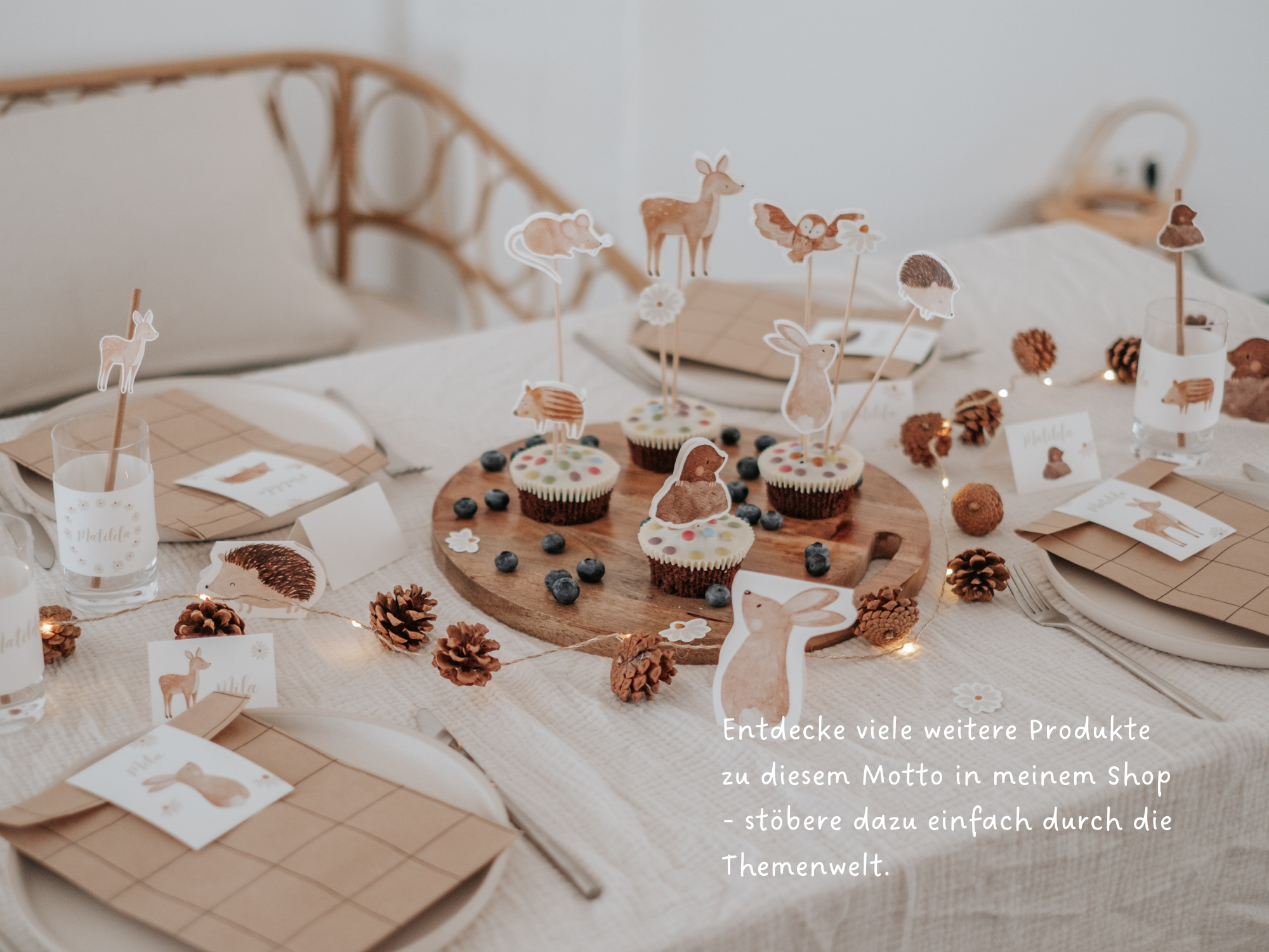 Tischset Waldtiere