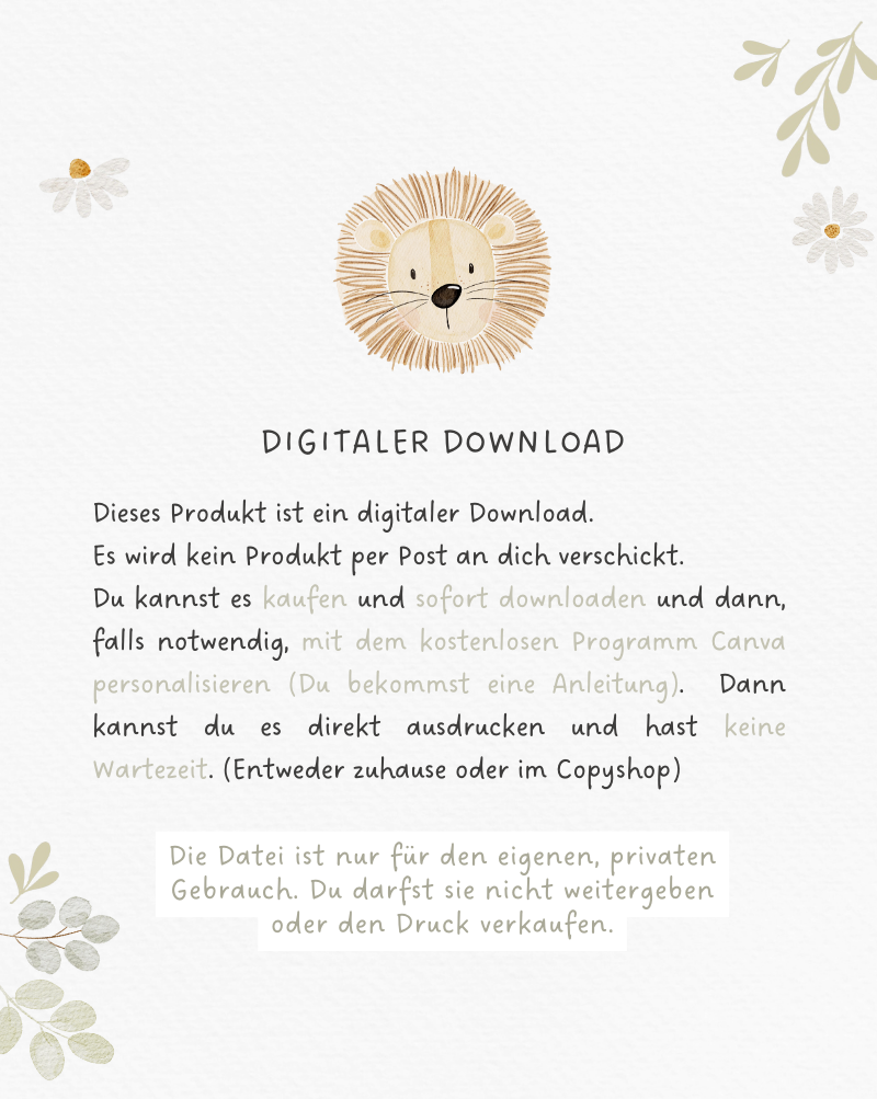 Geburtsposter Einhorn rosa