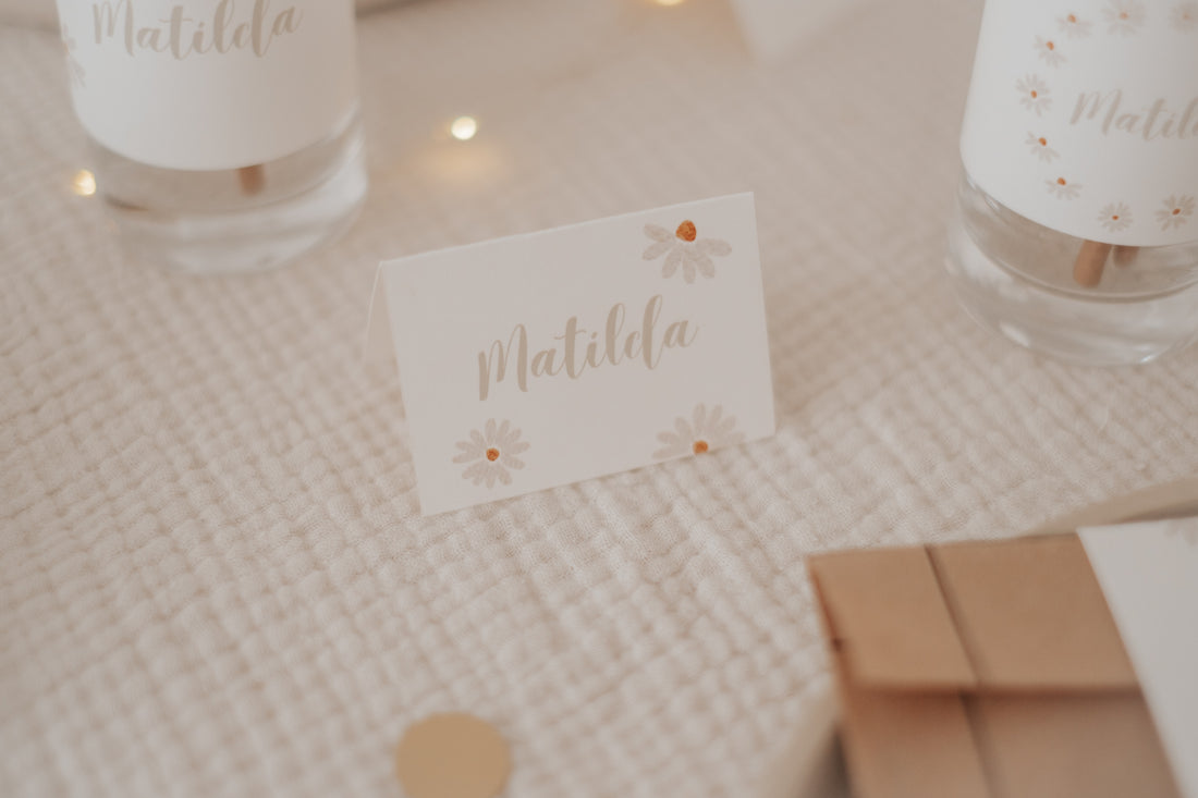 Tischkärtchen Gänseblümchen