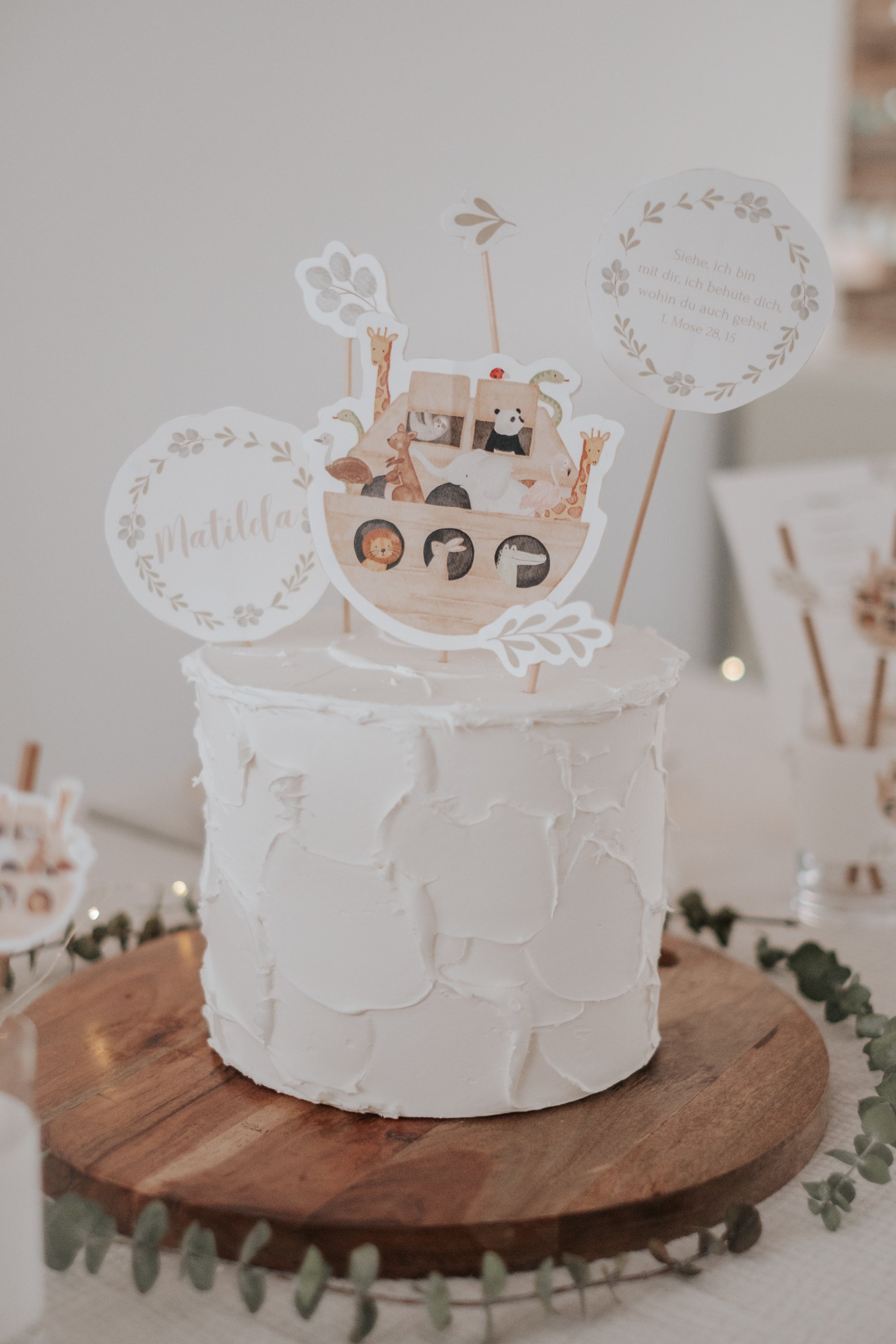 Caketopper Taufe Arche Noah