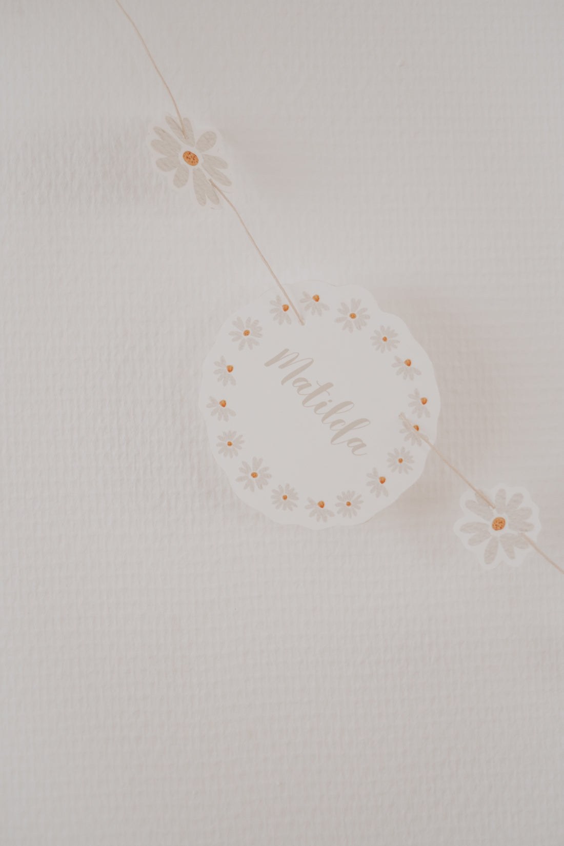 Girlande Taufe Gänseblümchen