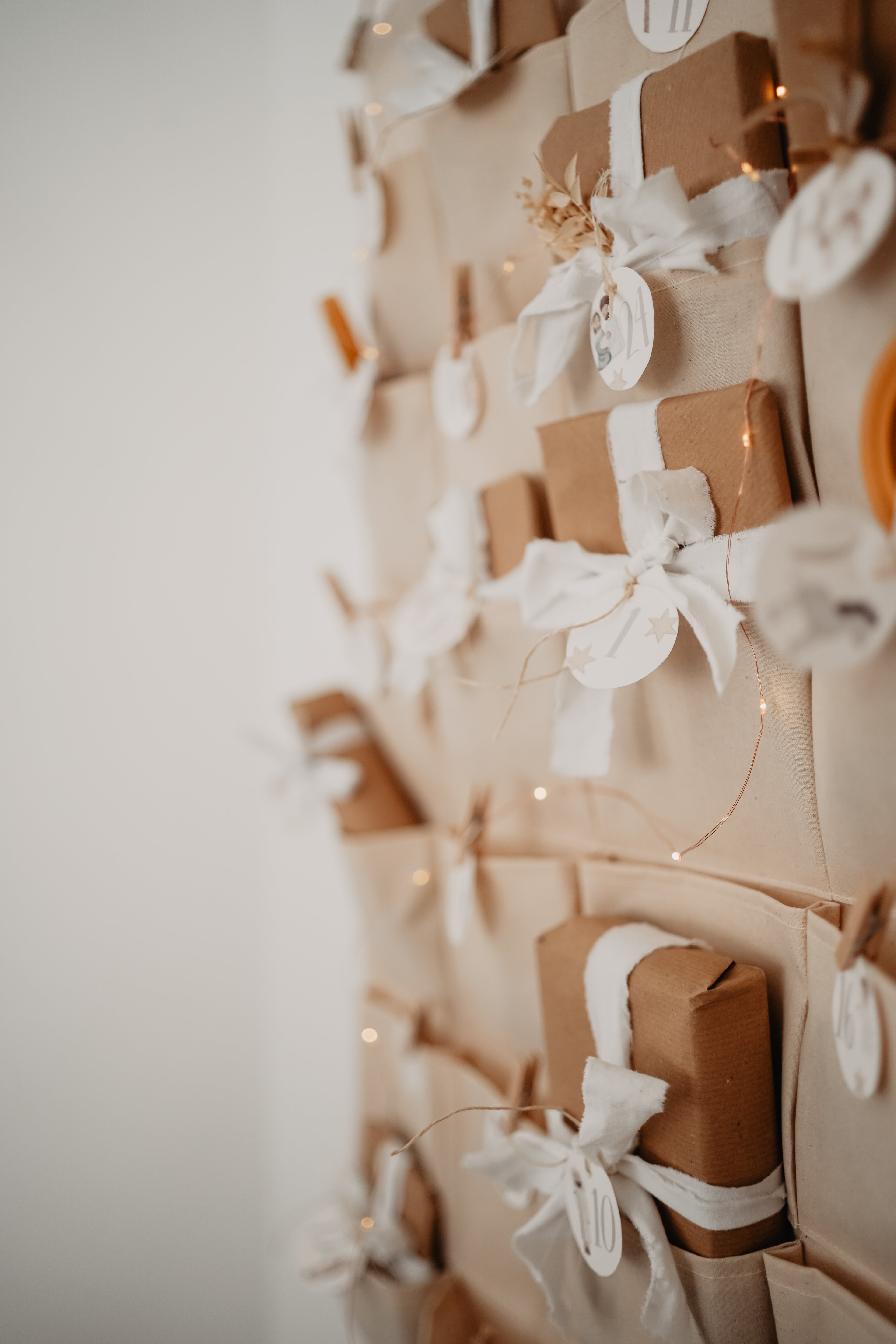 Adventskalenderzahlen Weihnachtsgeschichte Rund