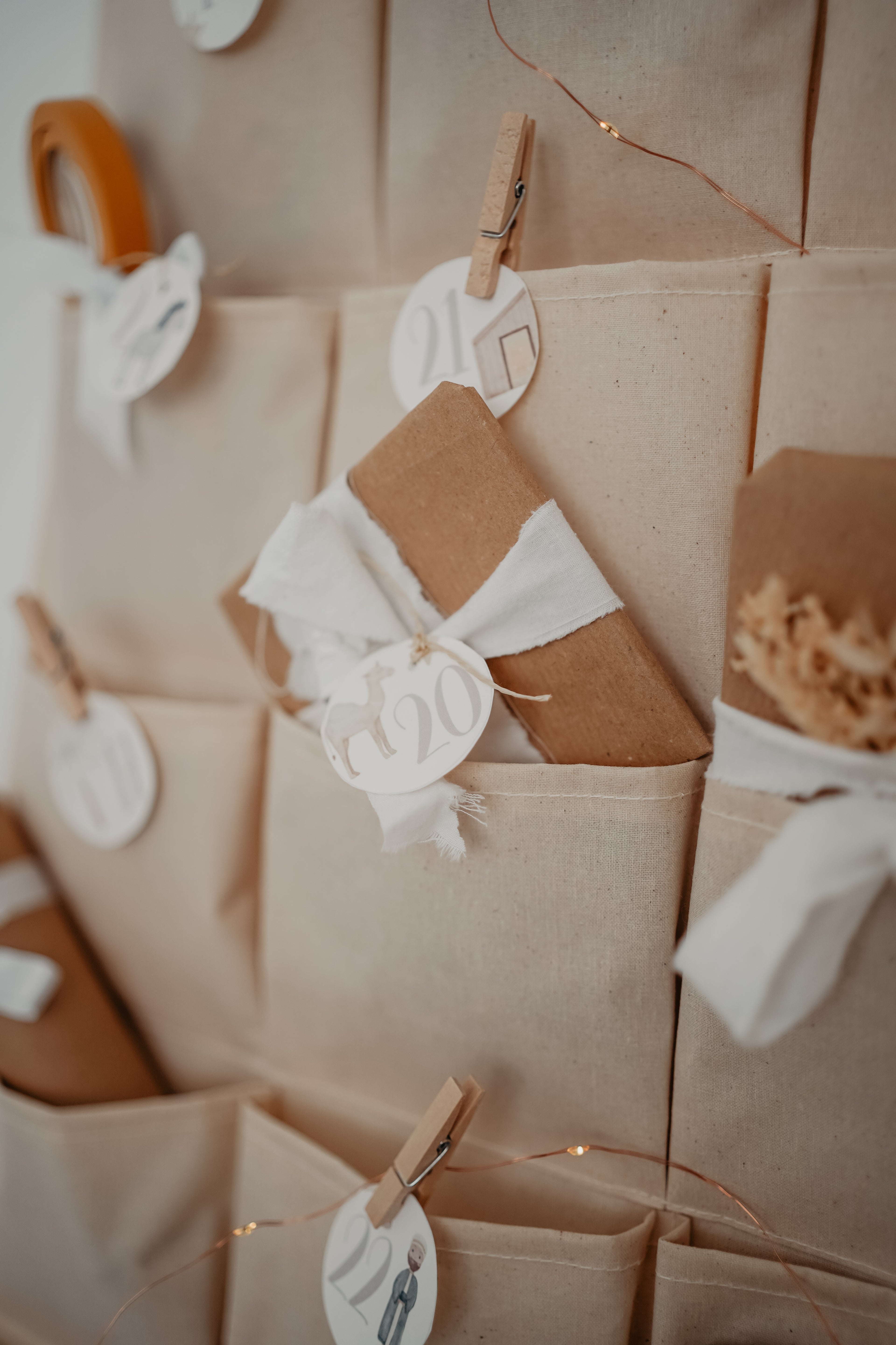 Adventskalenderzahlen Weihnachtsgeschichte Rund