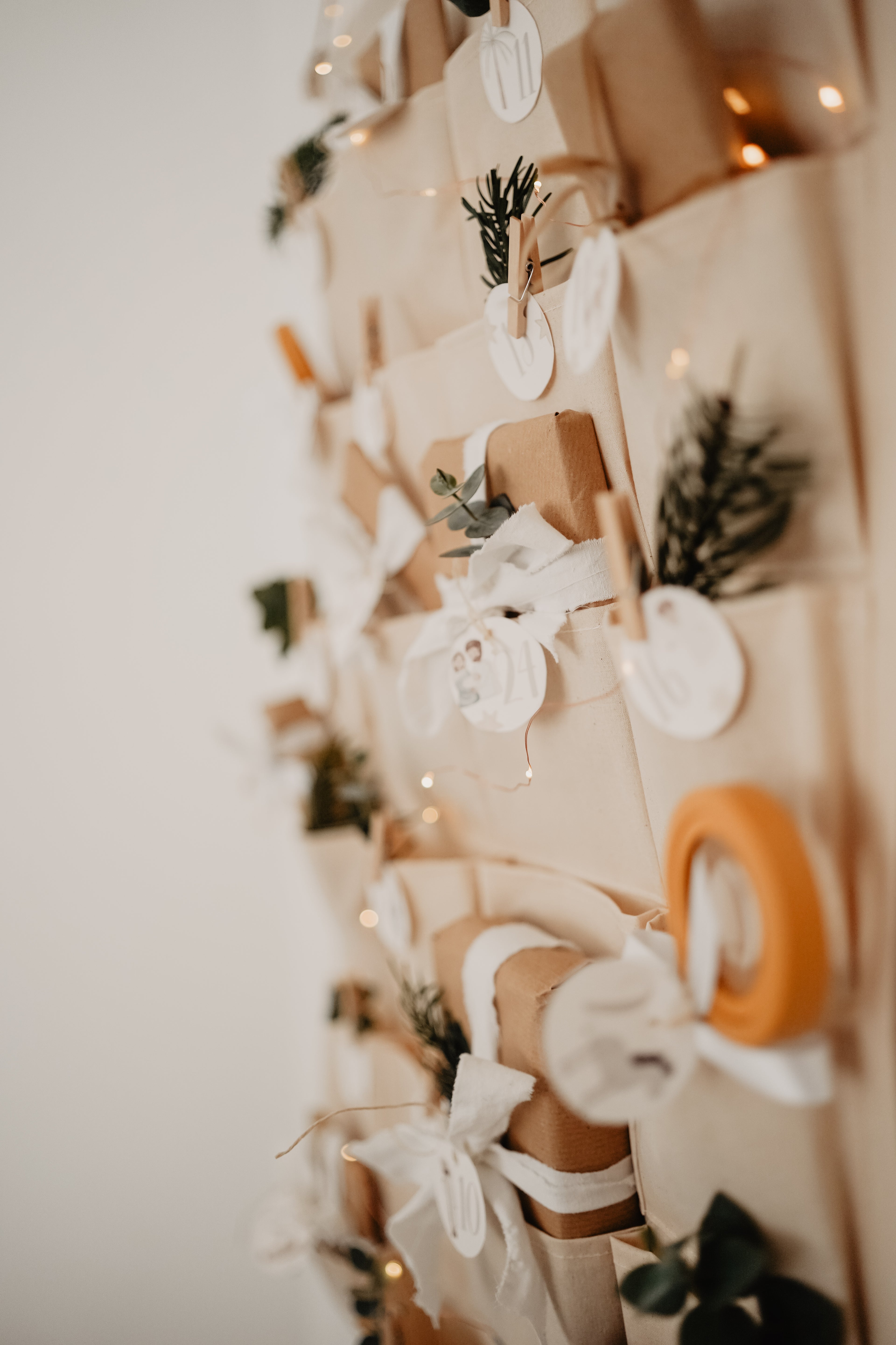 Adventskalenderzahlen Weihnachtsgeschichte Rund