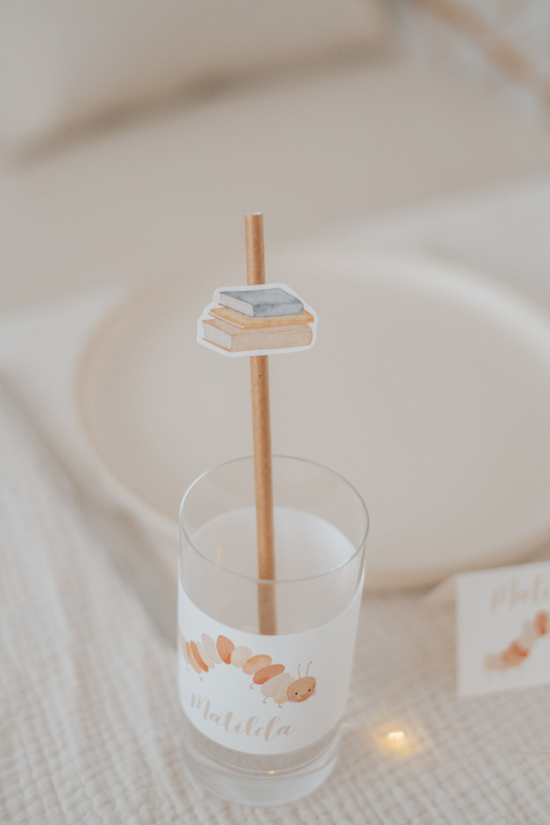 Strohhalme Schulanfang Raupe