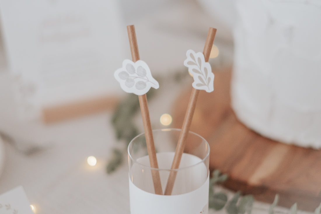 Strohhalme Taufe Taube