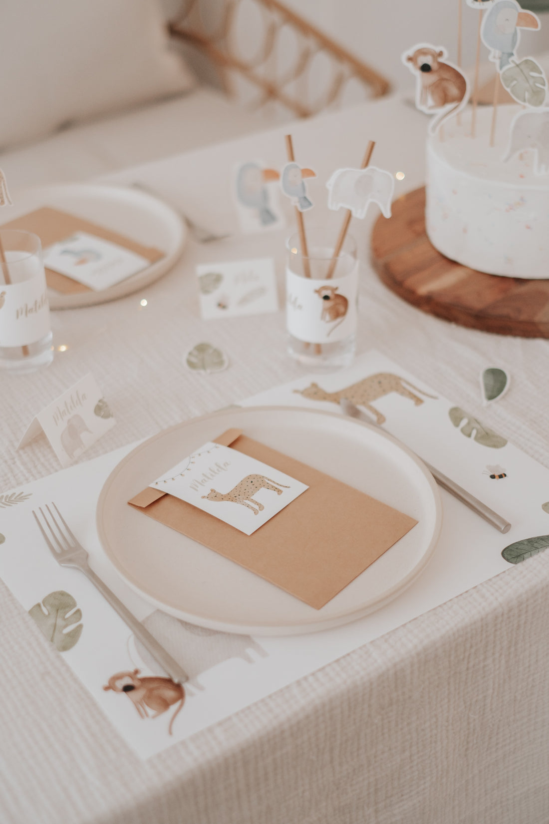 Tischset Dschungel Tiere