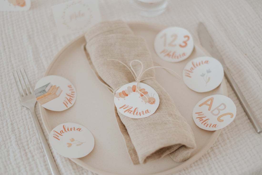 Geschenkanhänger Schulanfang Raupe