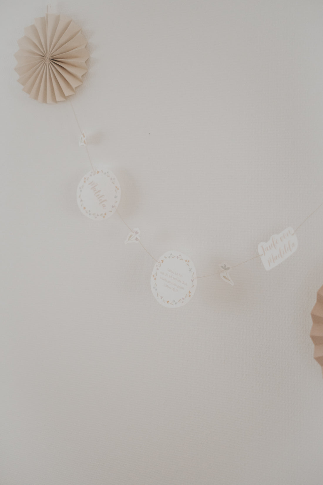 Girlande Taufe Blümchen