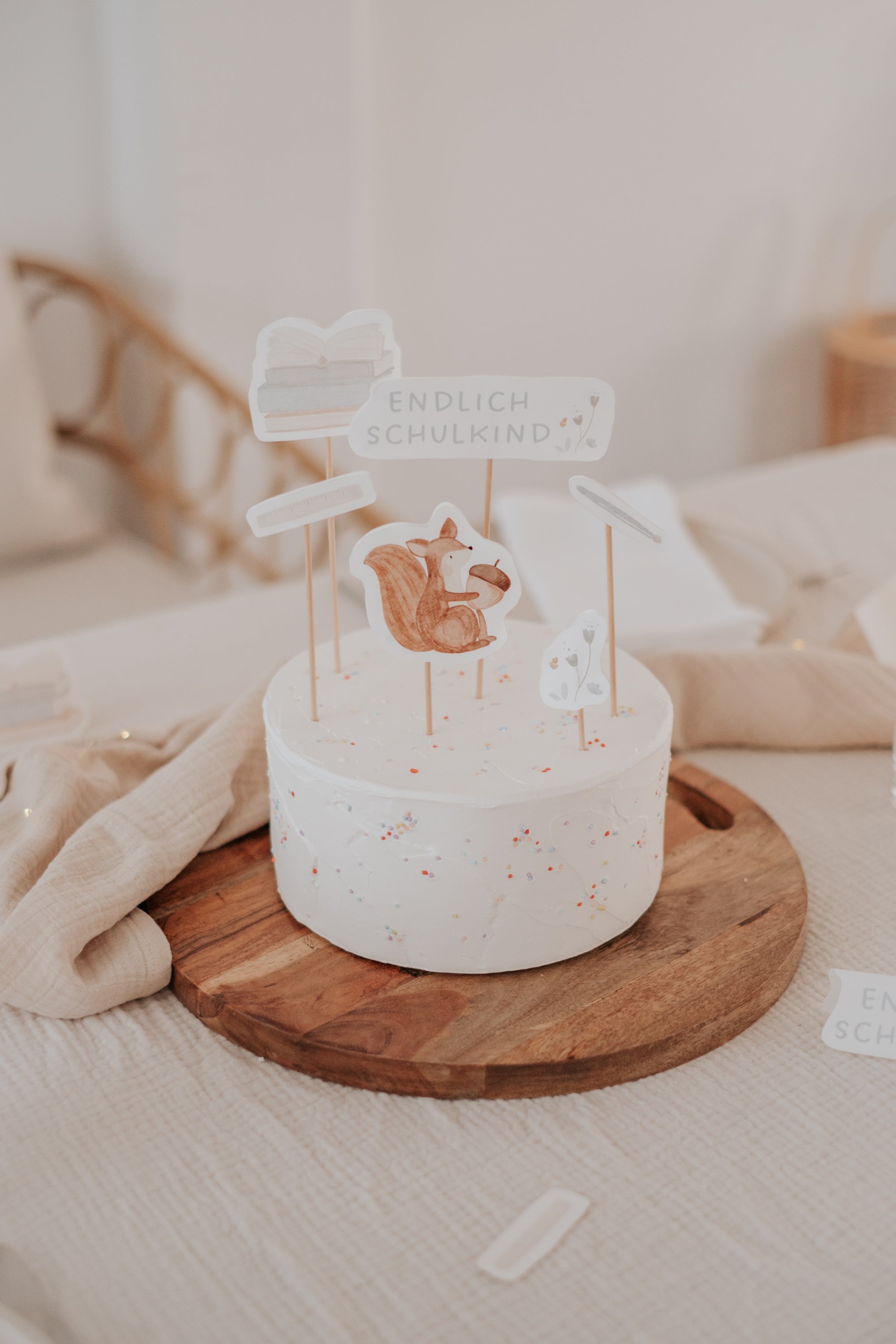 Caketopper Schulanfang Eichhörnchen