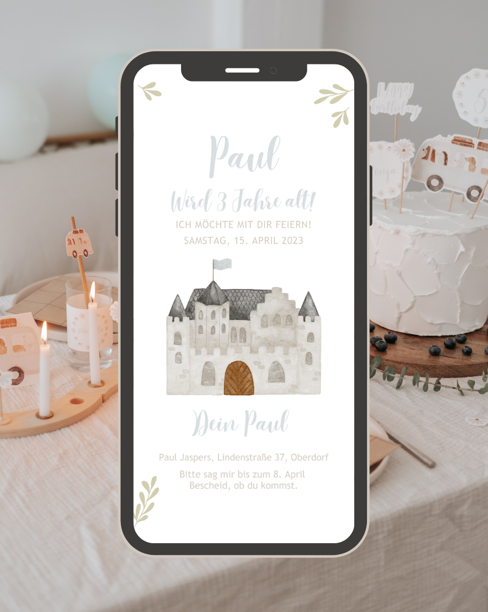 Einladung Smartphone Video Ritterburg