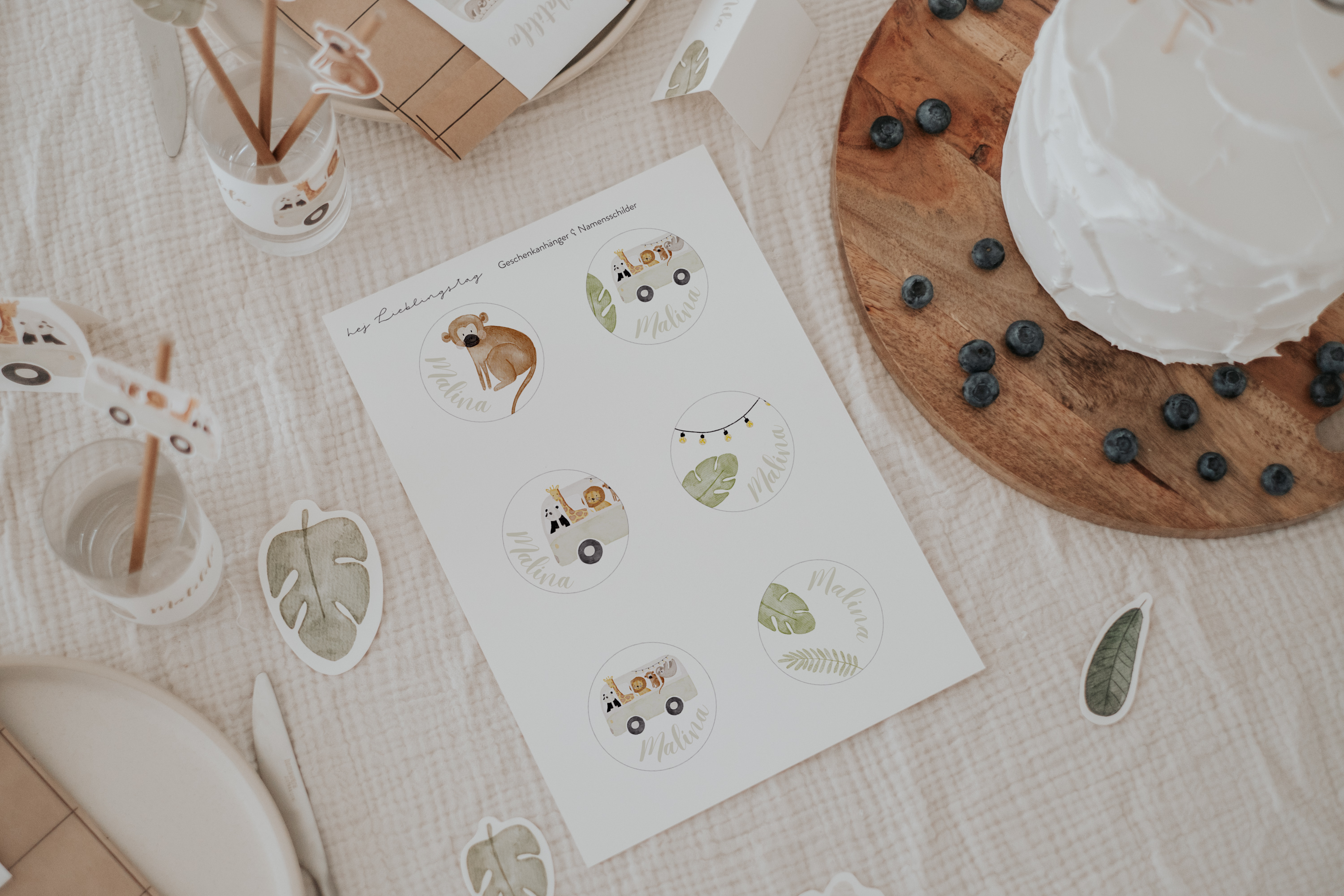 Geschenkanhänger Safaribus