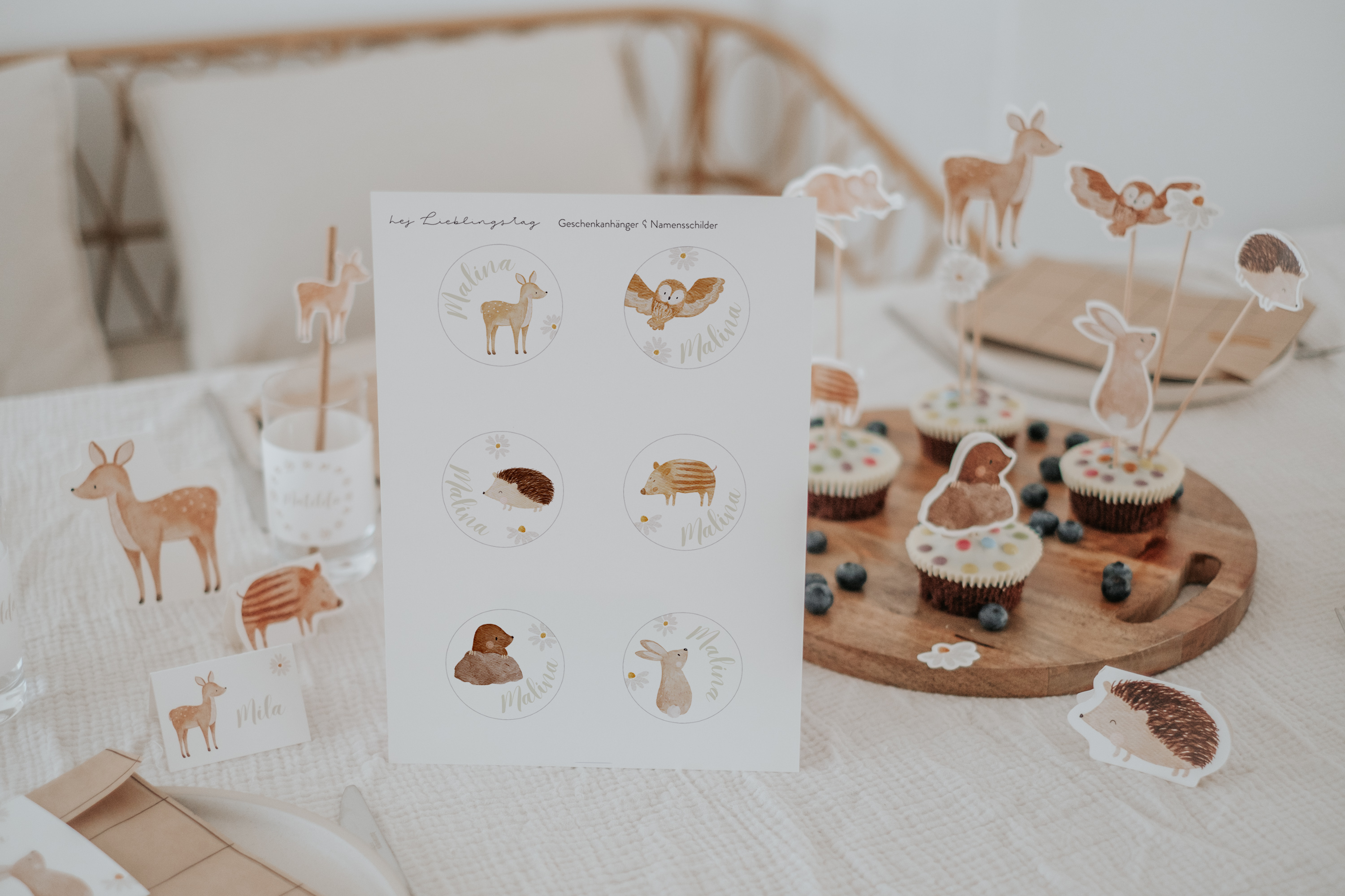 Geschenkanhänger Waldtiere