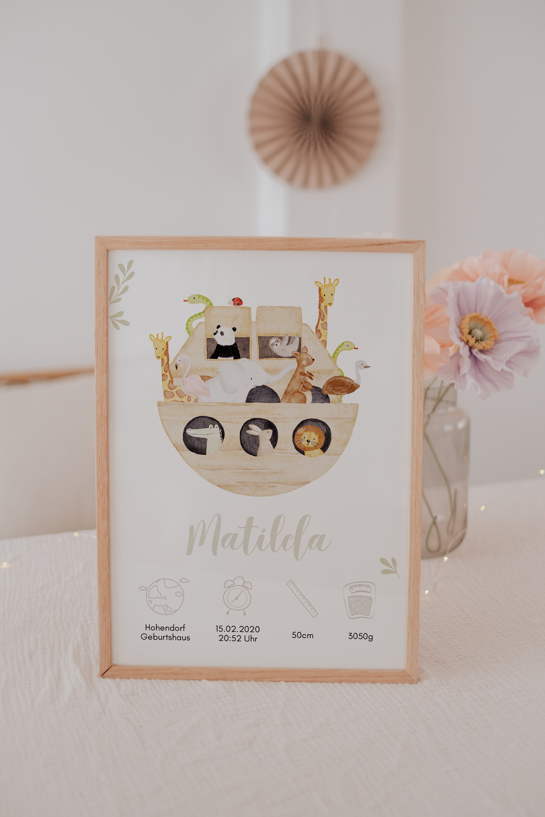 Geburtsposter Taufe Arche Noah