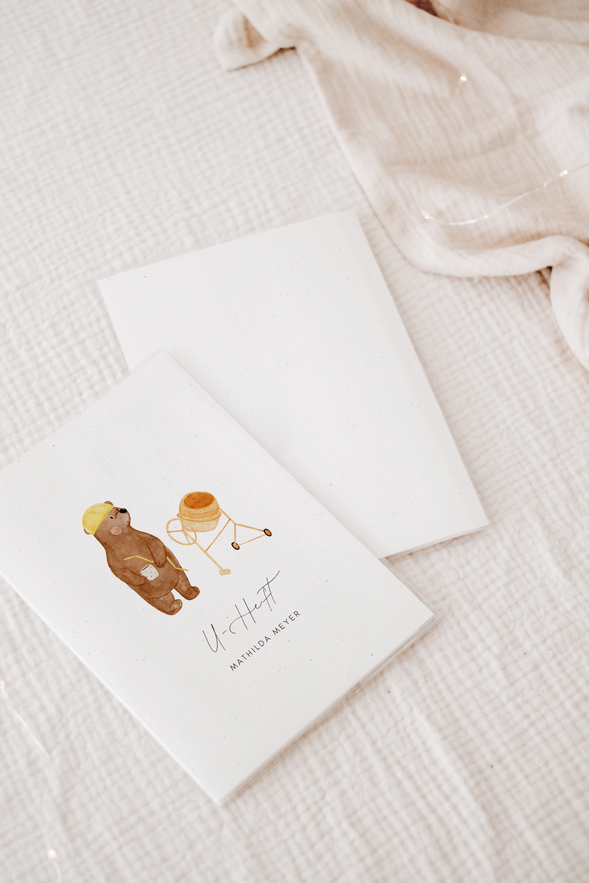 U-Heft Hülle Bär Baustelle