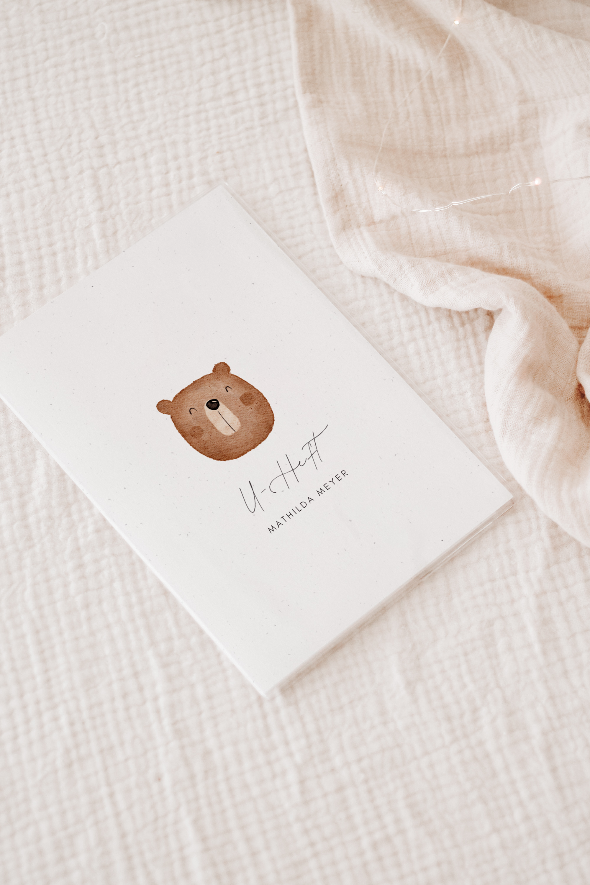 U-Heft Hülle Bär braun