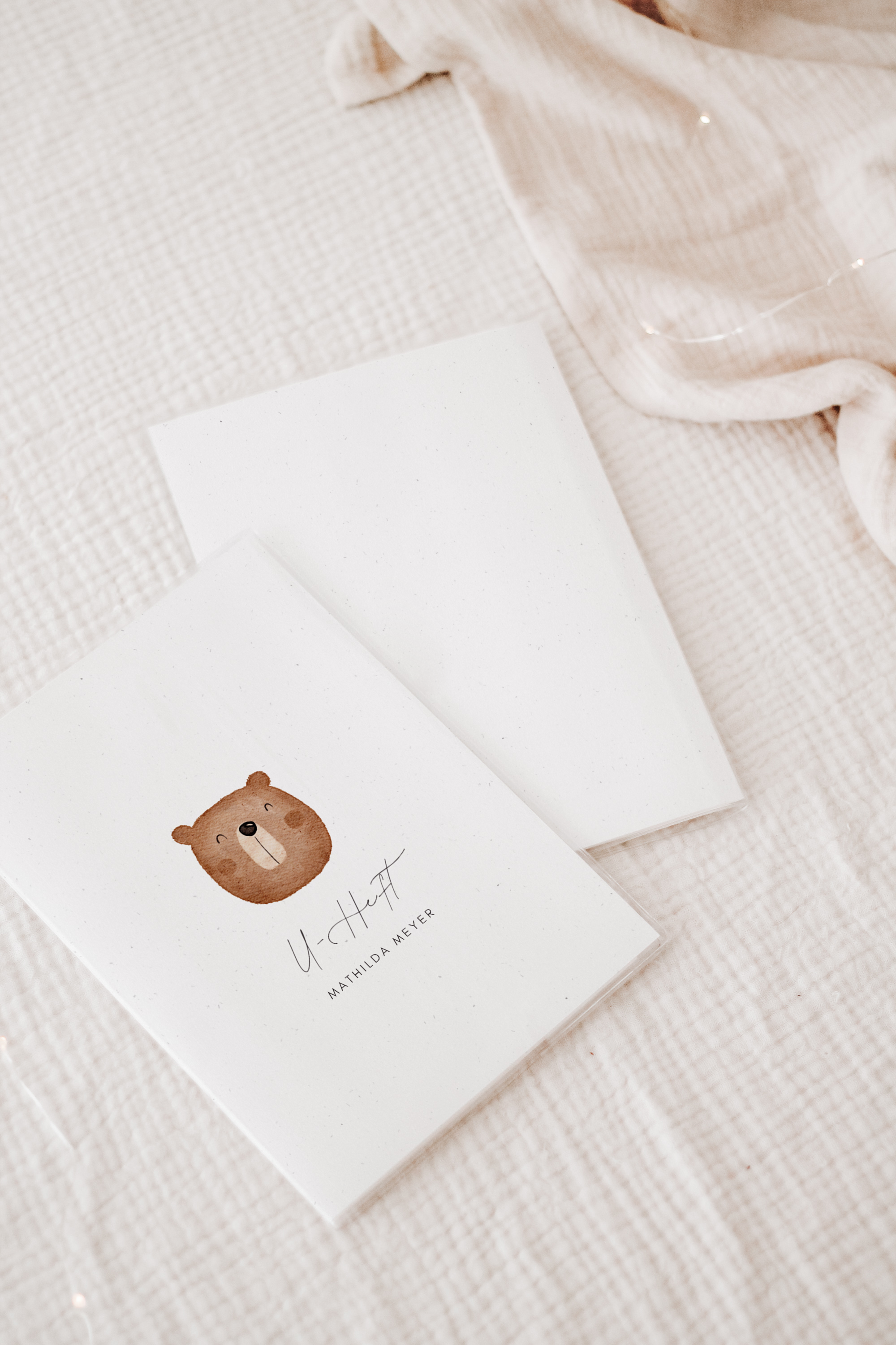 U-Heft Hülle Bär braun