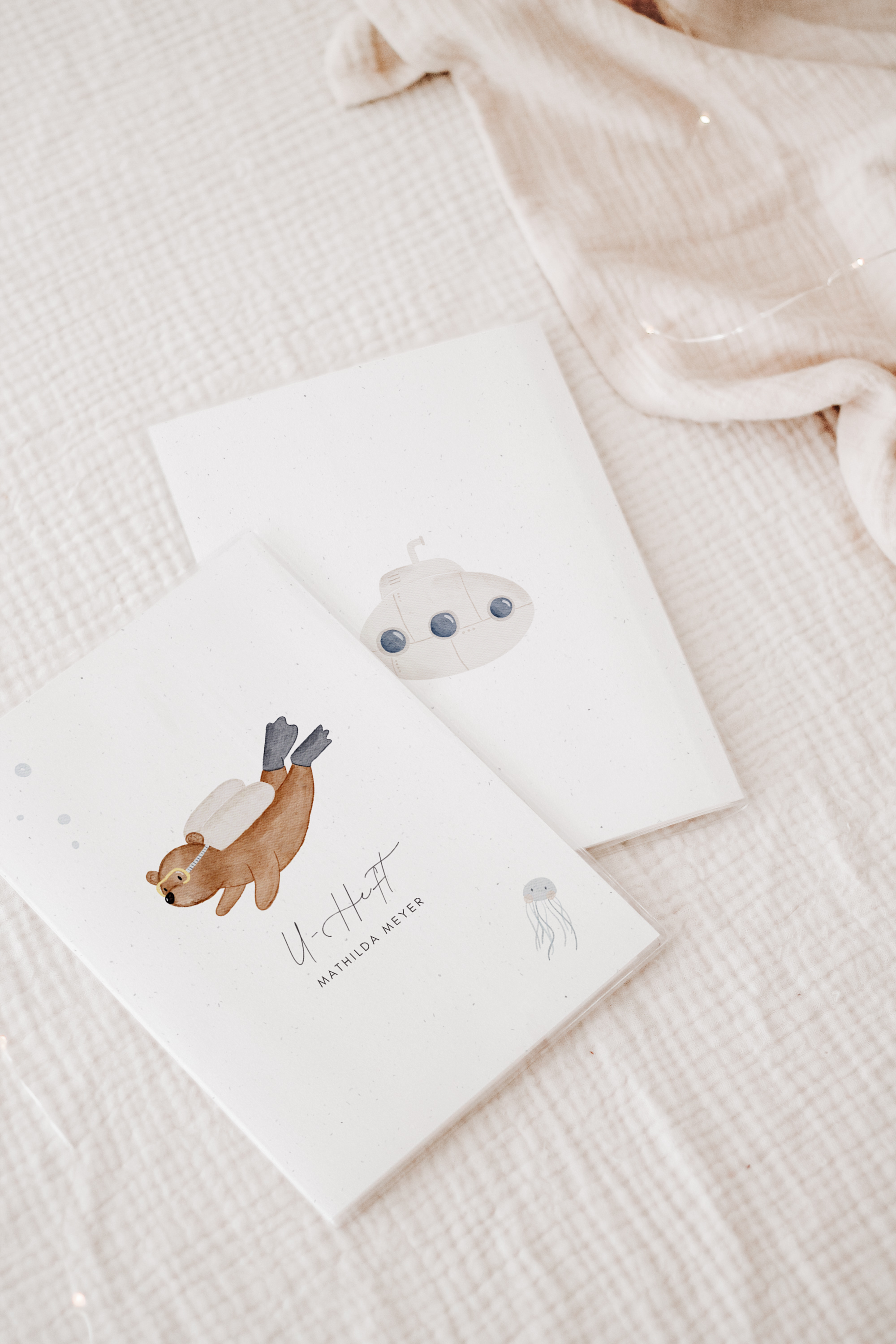 U-Heft Hülle Bär Taucher