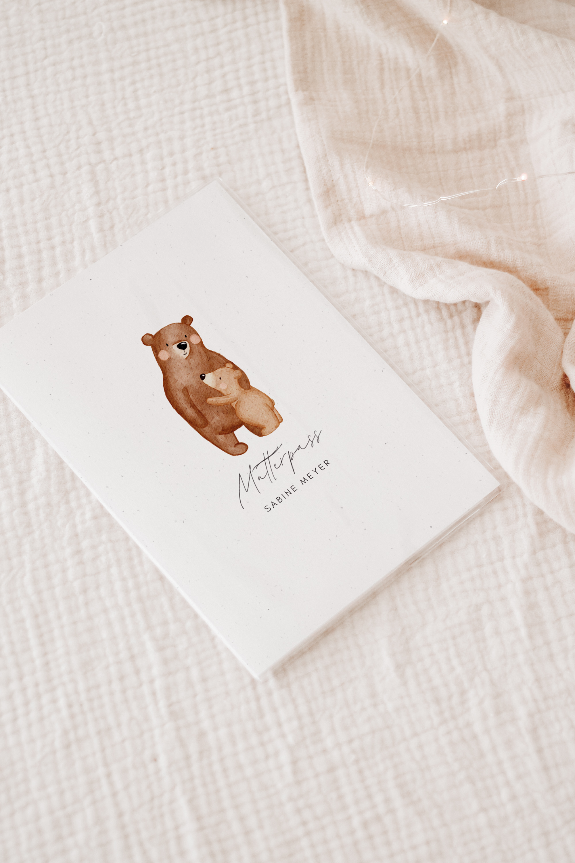 Mutterpass Hülle Bär Umarmung