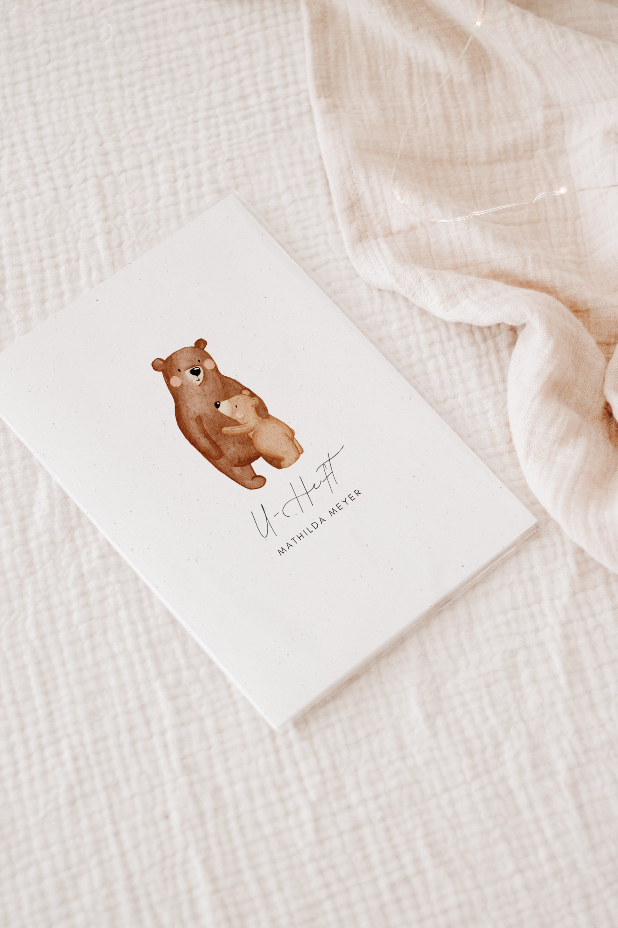 U-Heft Hülle Bär Umarmung