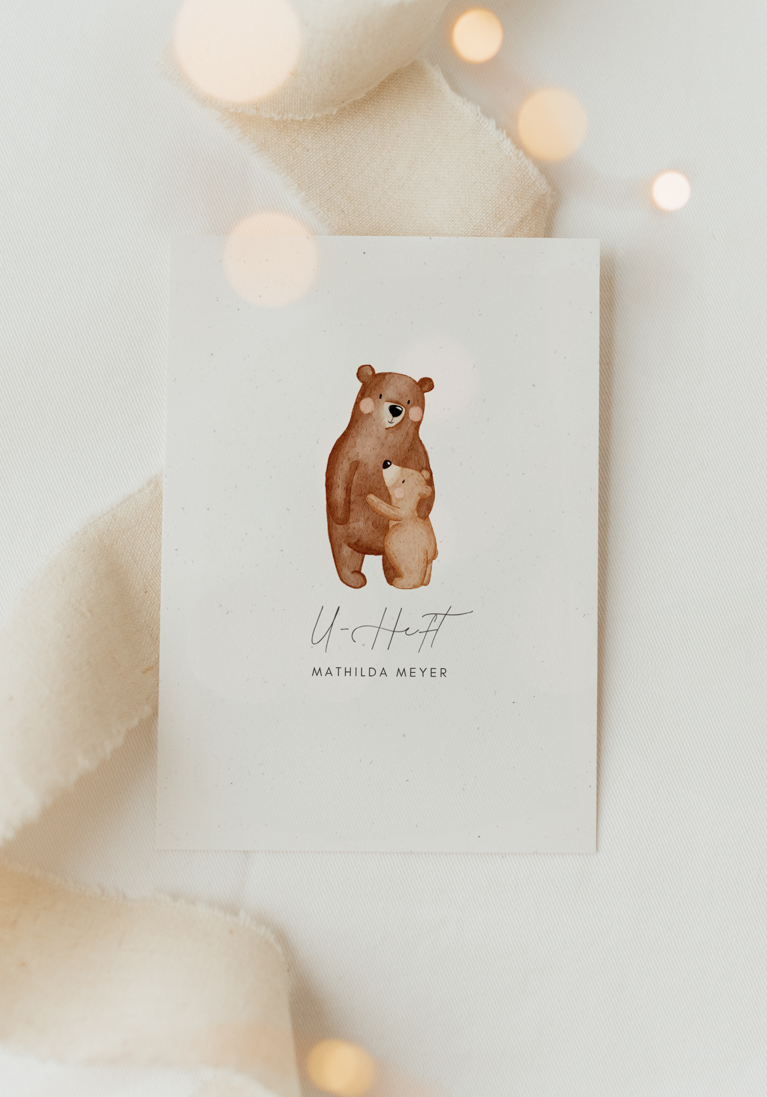 U-Heft Hülle Bär Umarmung