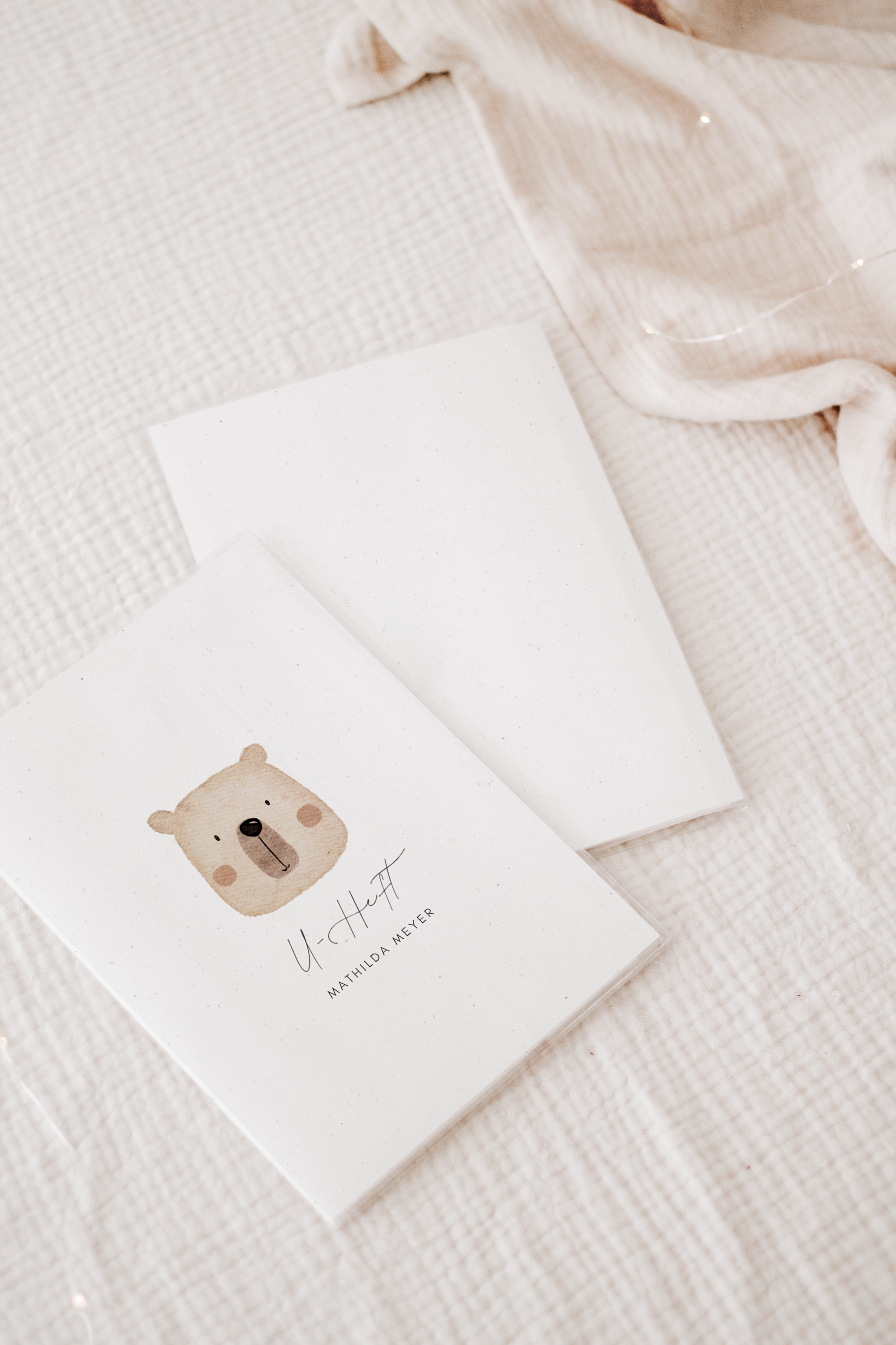 U-Heft Hülle Bär hellbraun