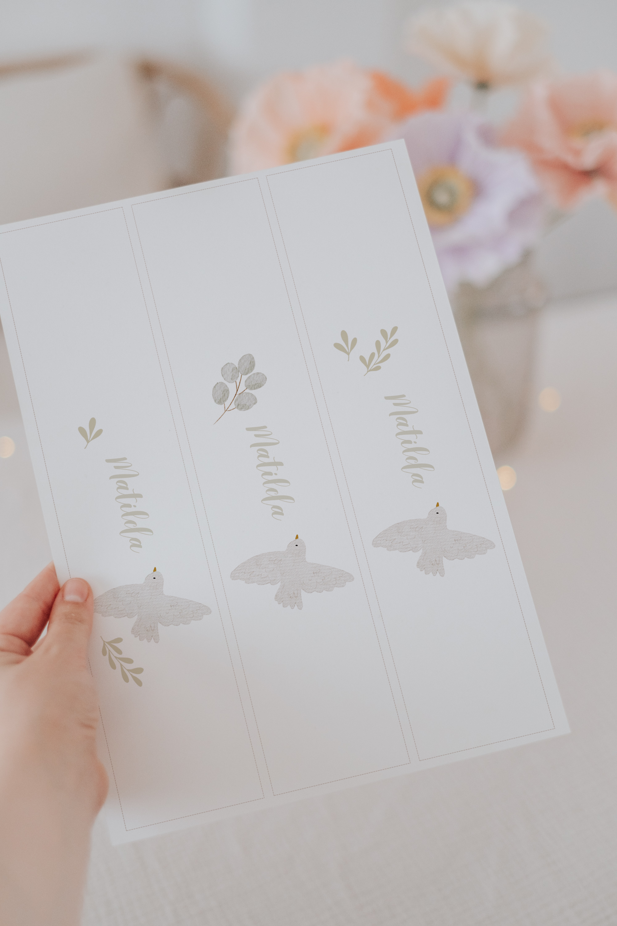 Banderolen Taufe Taube