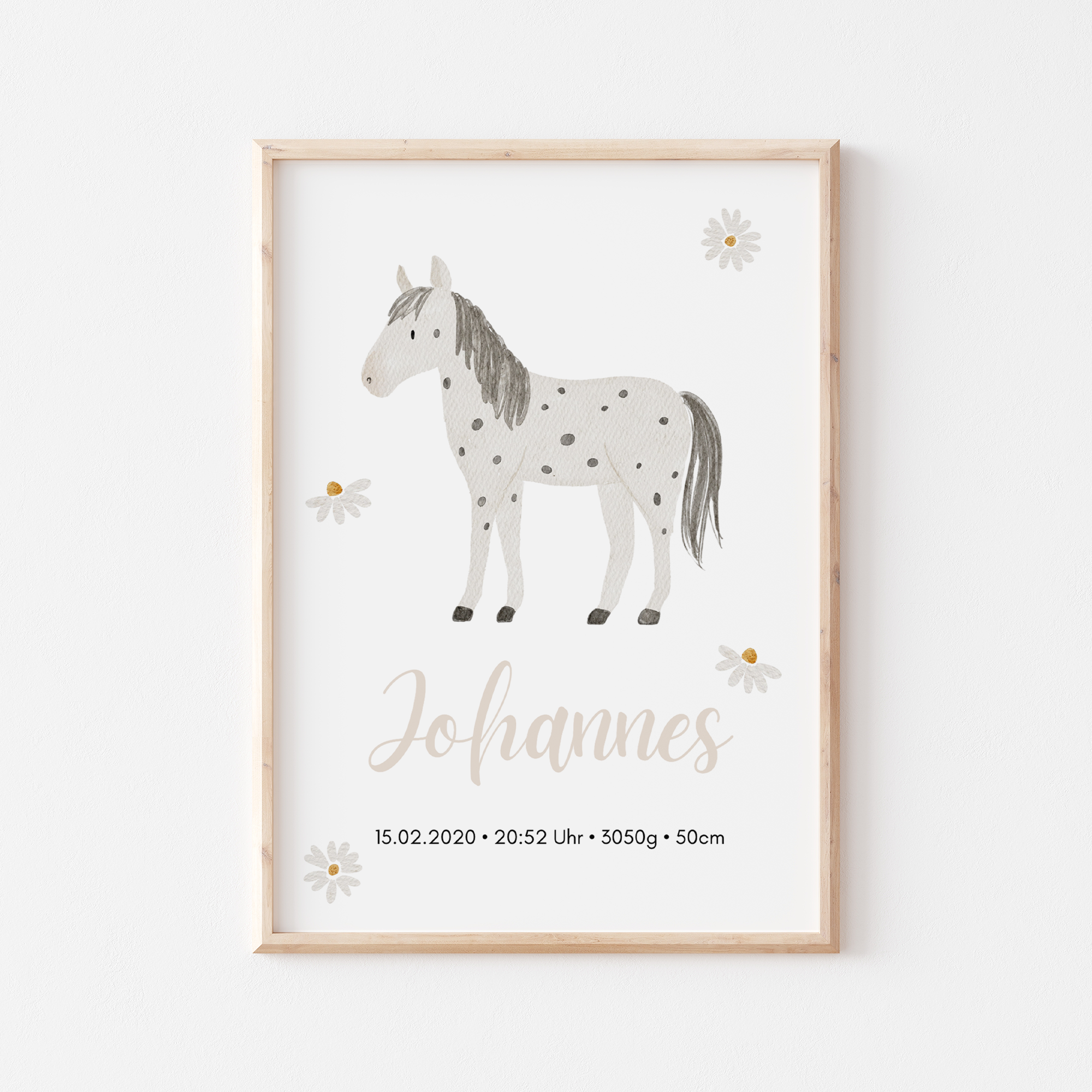 Geburtsposter Bauernhof Traktor