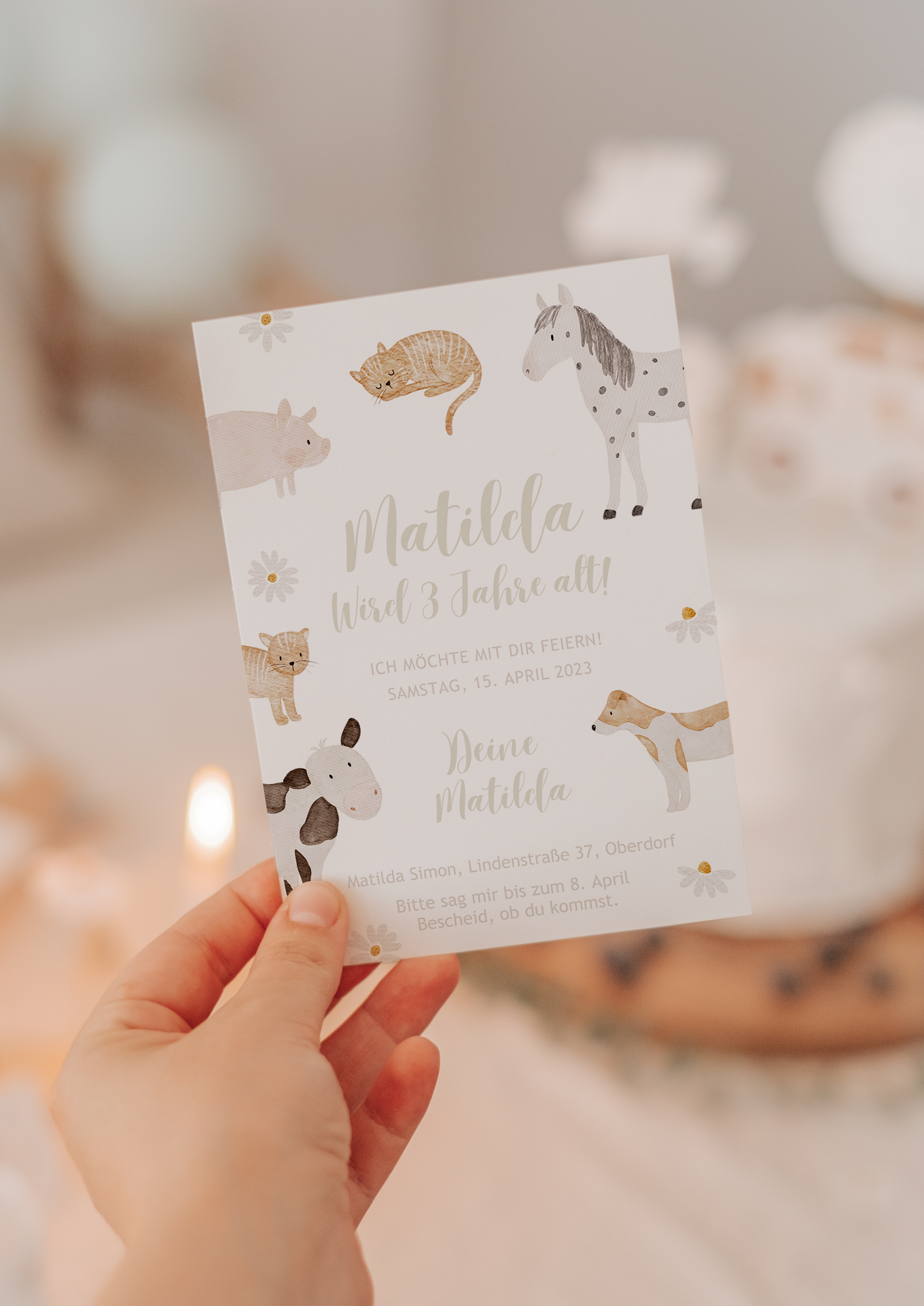 Einladung Bauernhoftiere