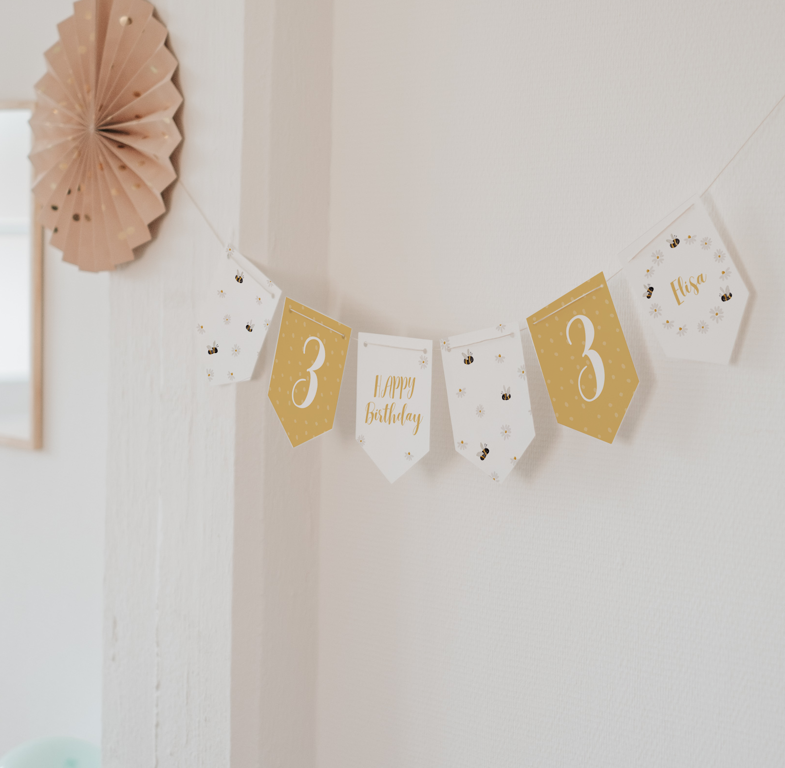 Girlande Bienen Wimpel