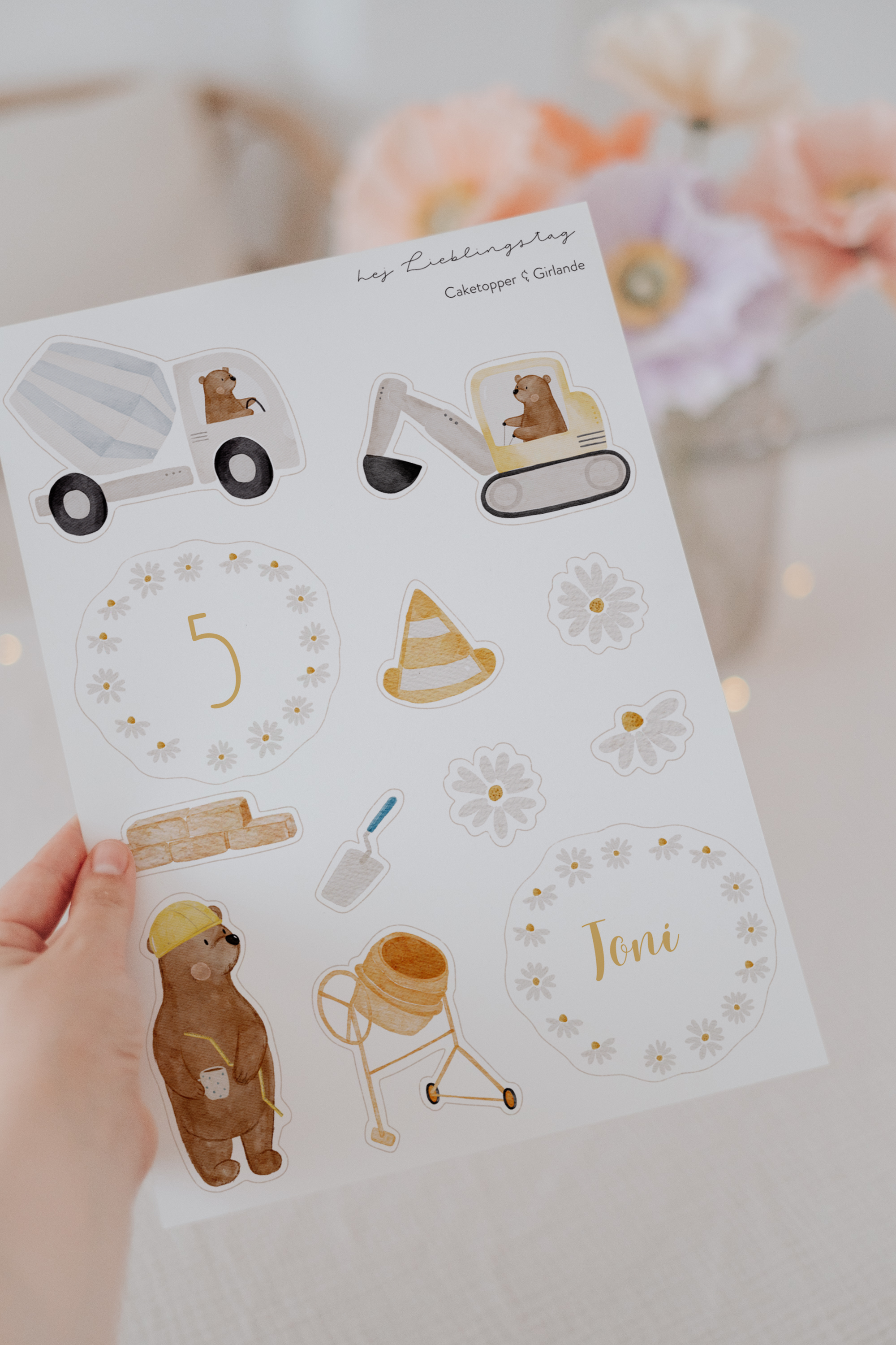 Caketopper Baustelle