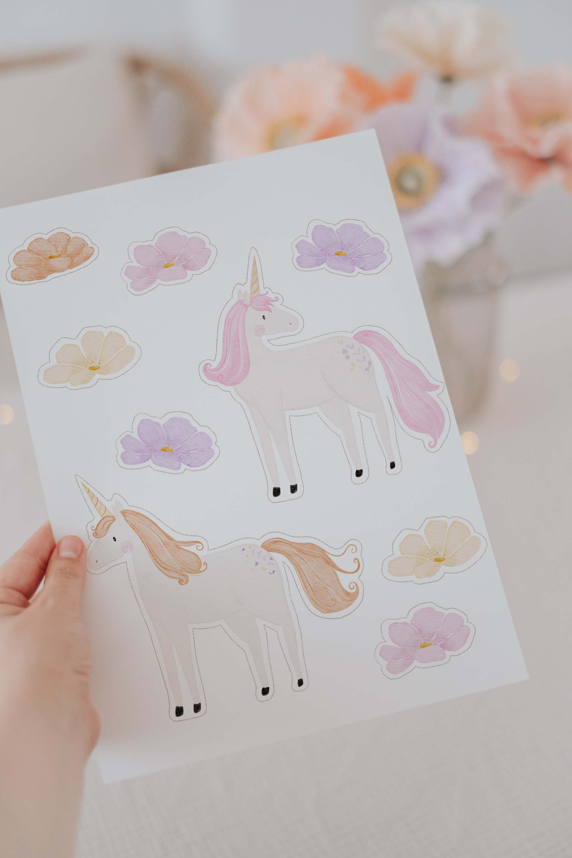 Caketopper Einhorn rosa