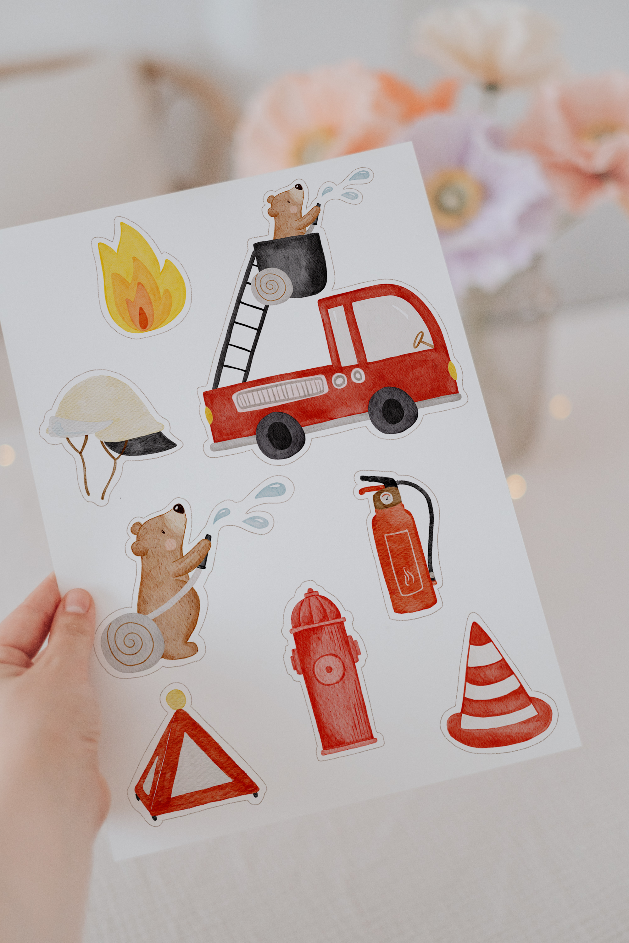 Caketopper Feuerwehrbär