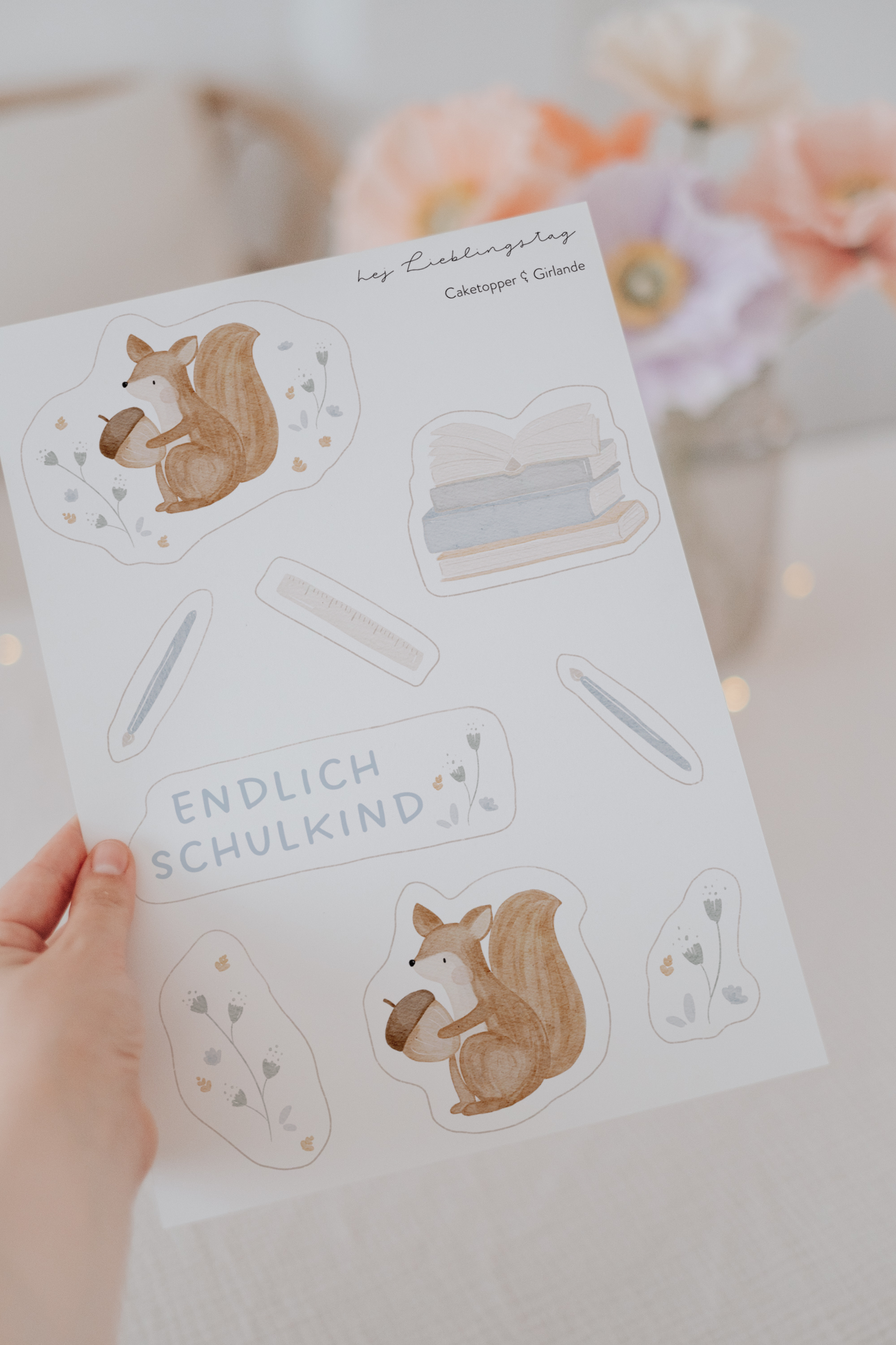 Caketopper Schulanfang Eichhörnchen