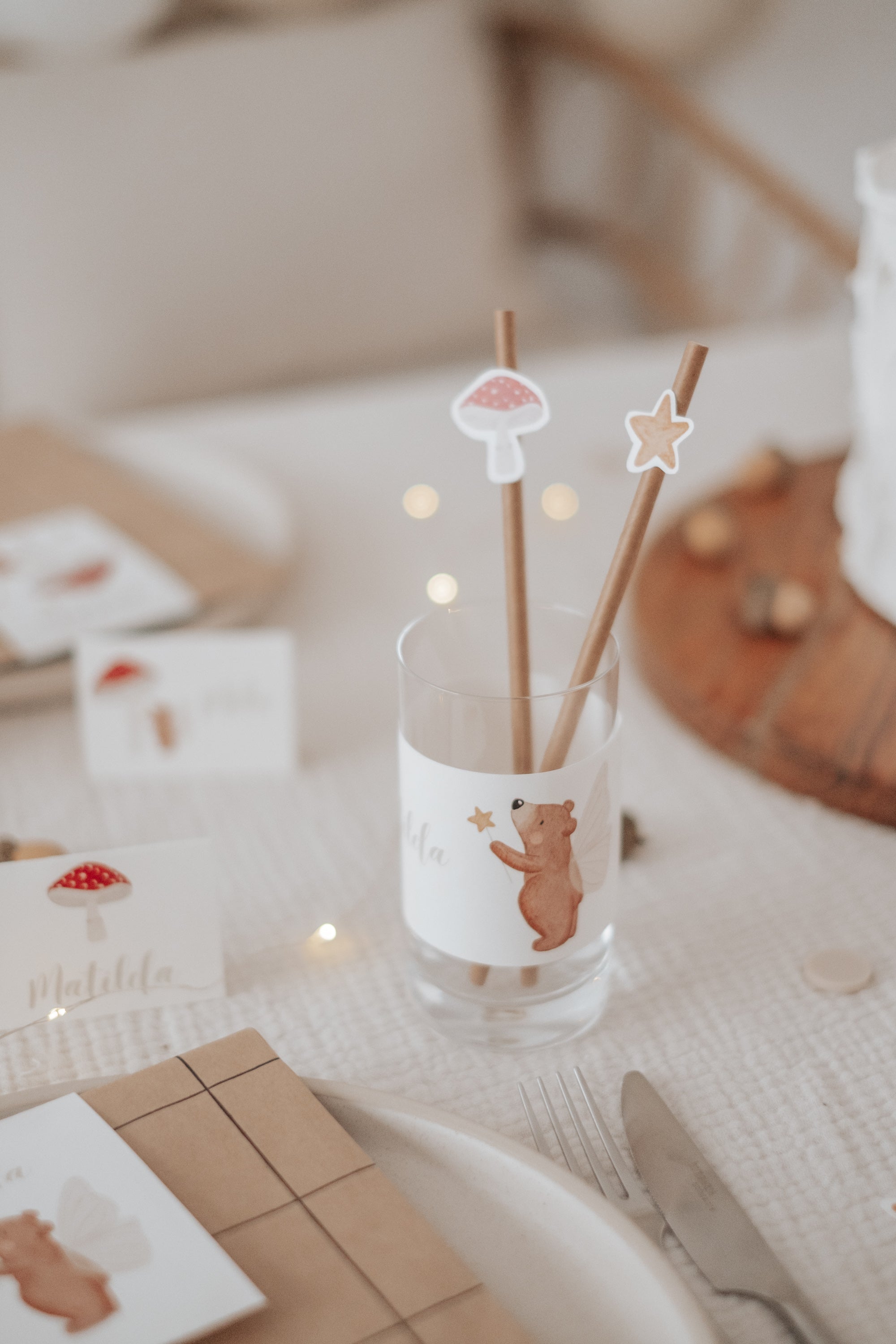 Banderolen Pilz und Bär