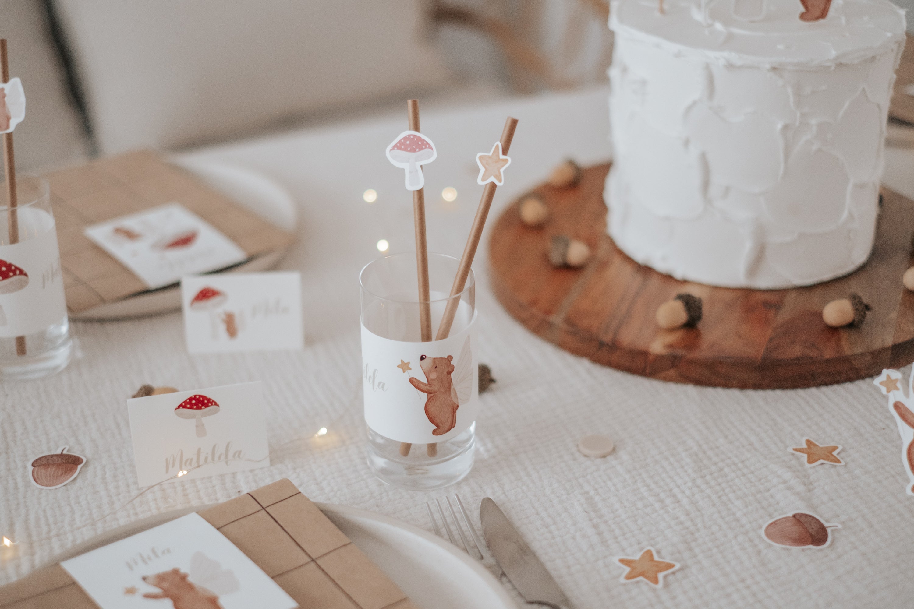 Banderolen Pilz und Bär