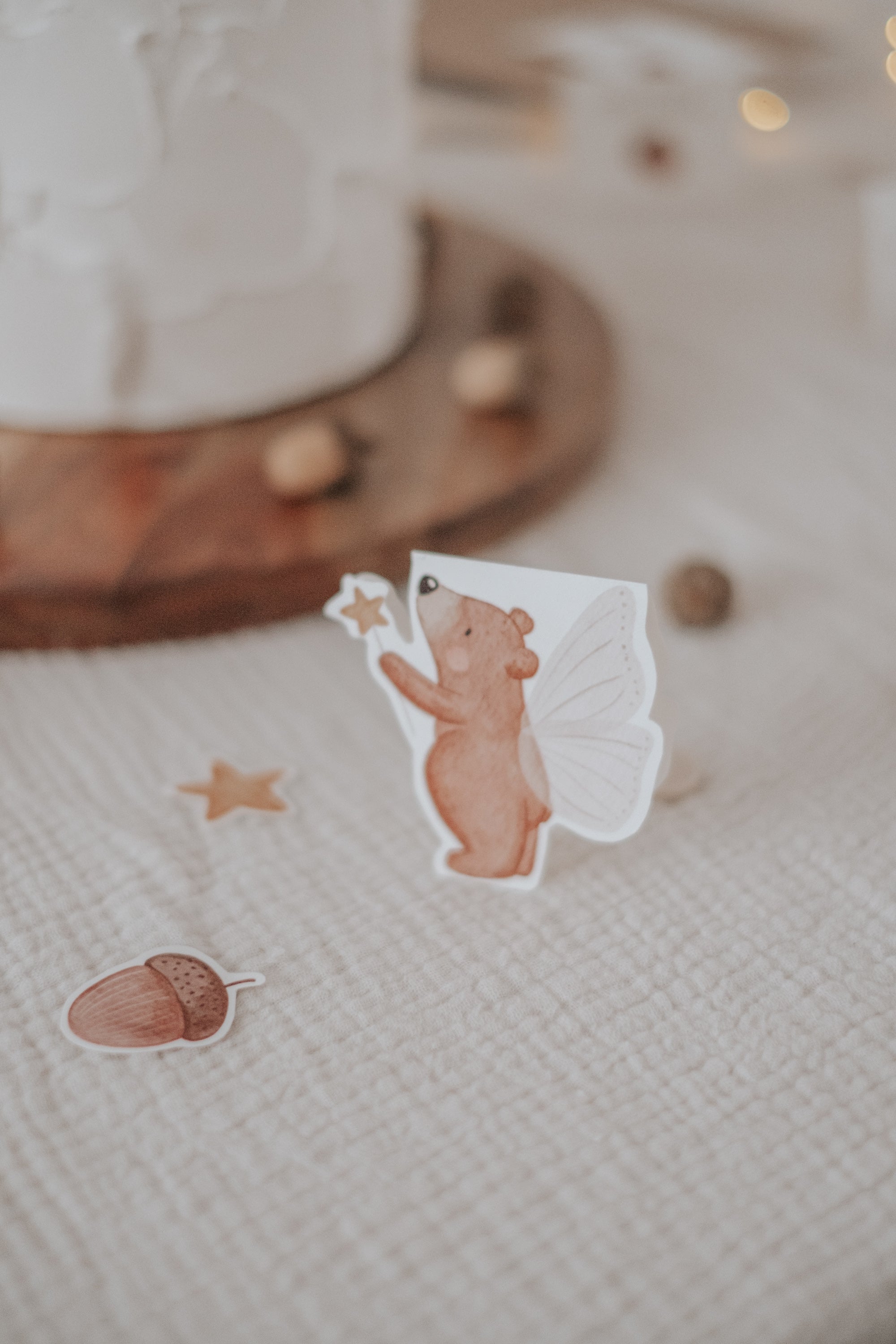 Tischdeko Pilz und Bär