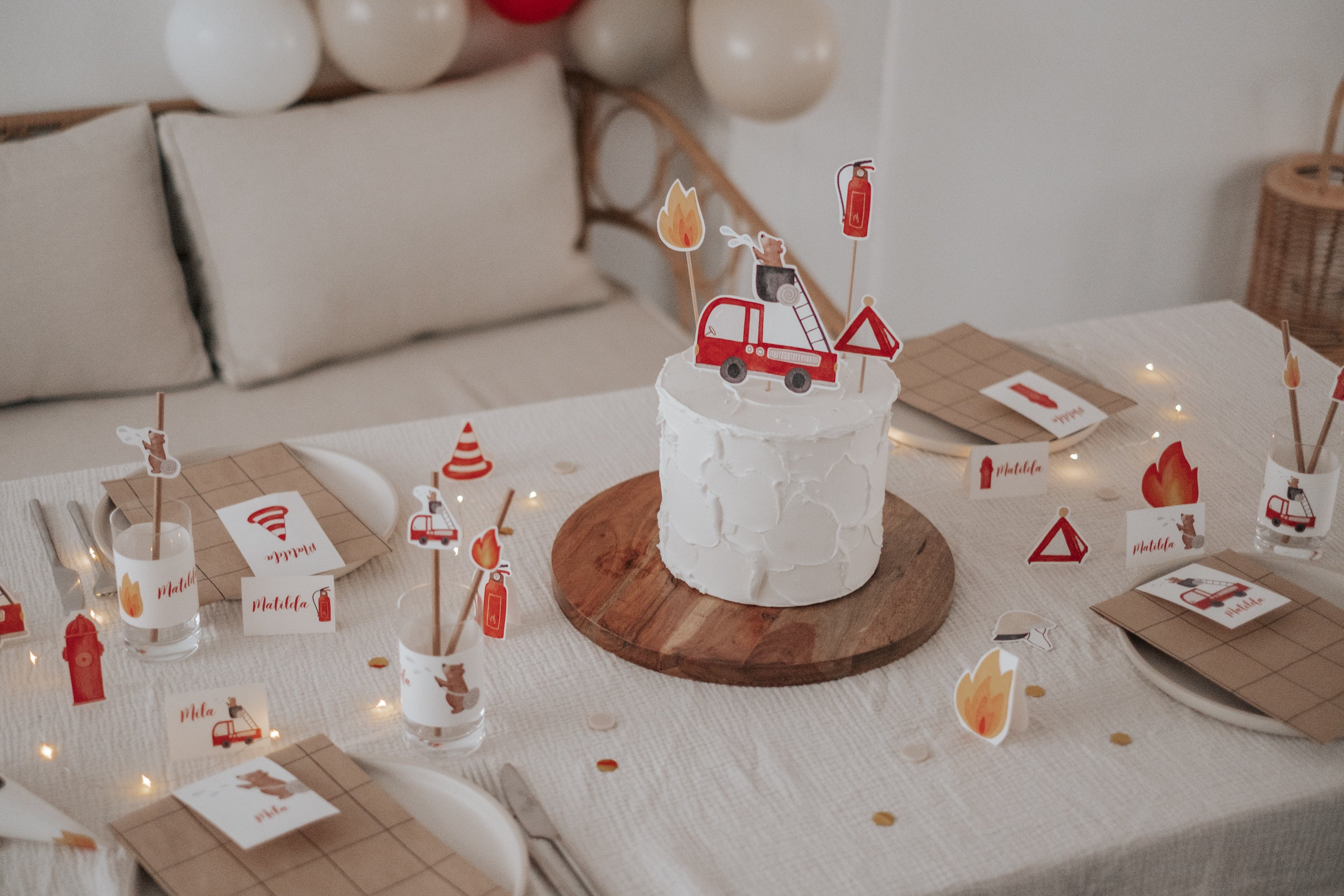 Set Feuerwehr Bär - großes Bundle