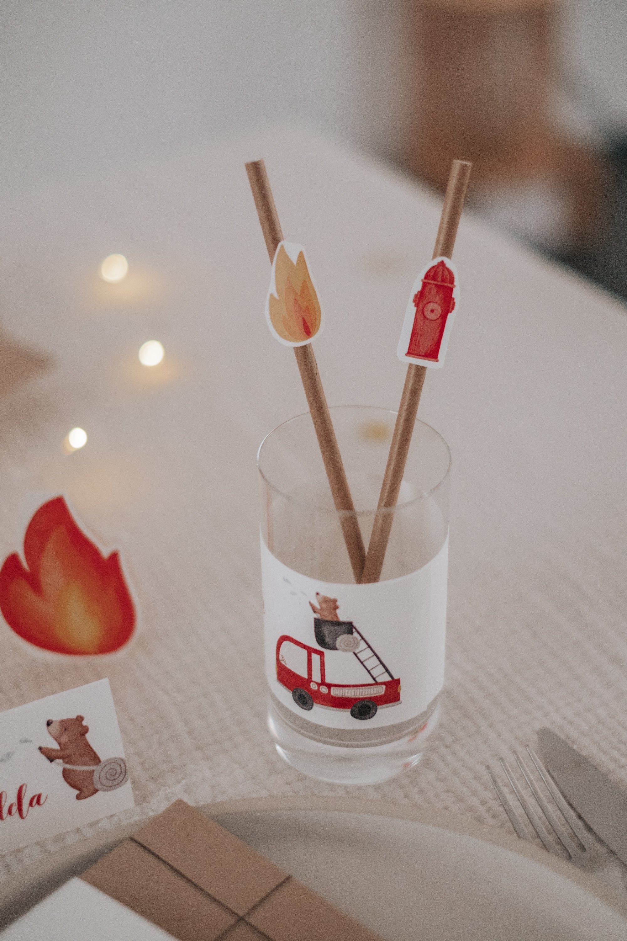 Banderolen Feuerwehr Bär