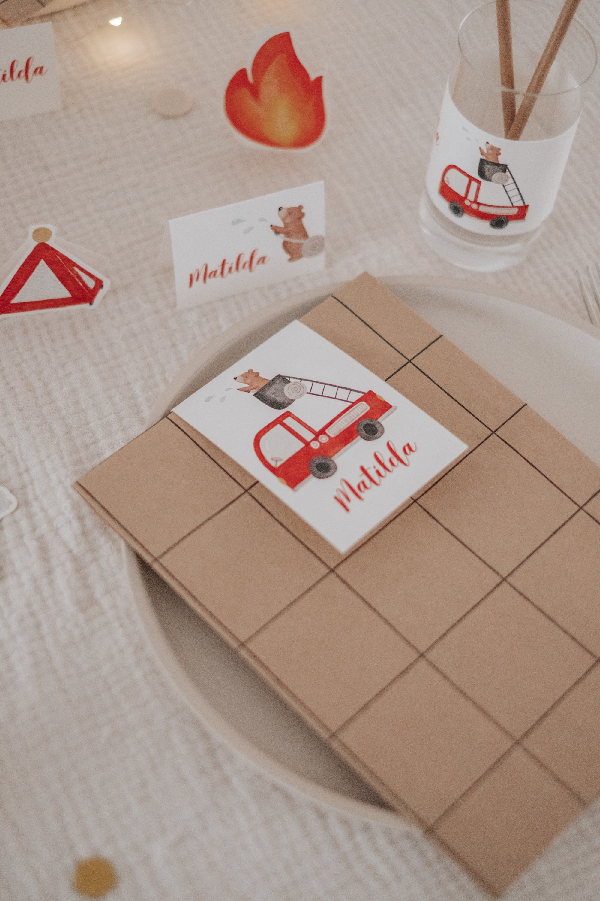 Set Feuerwehr Bär - großes Bundle