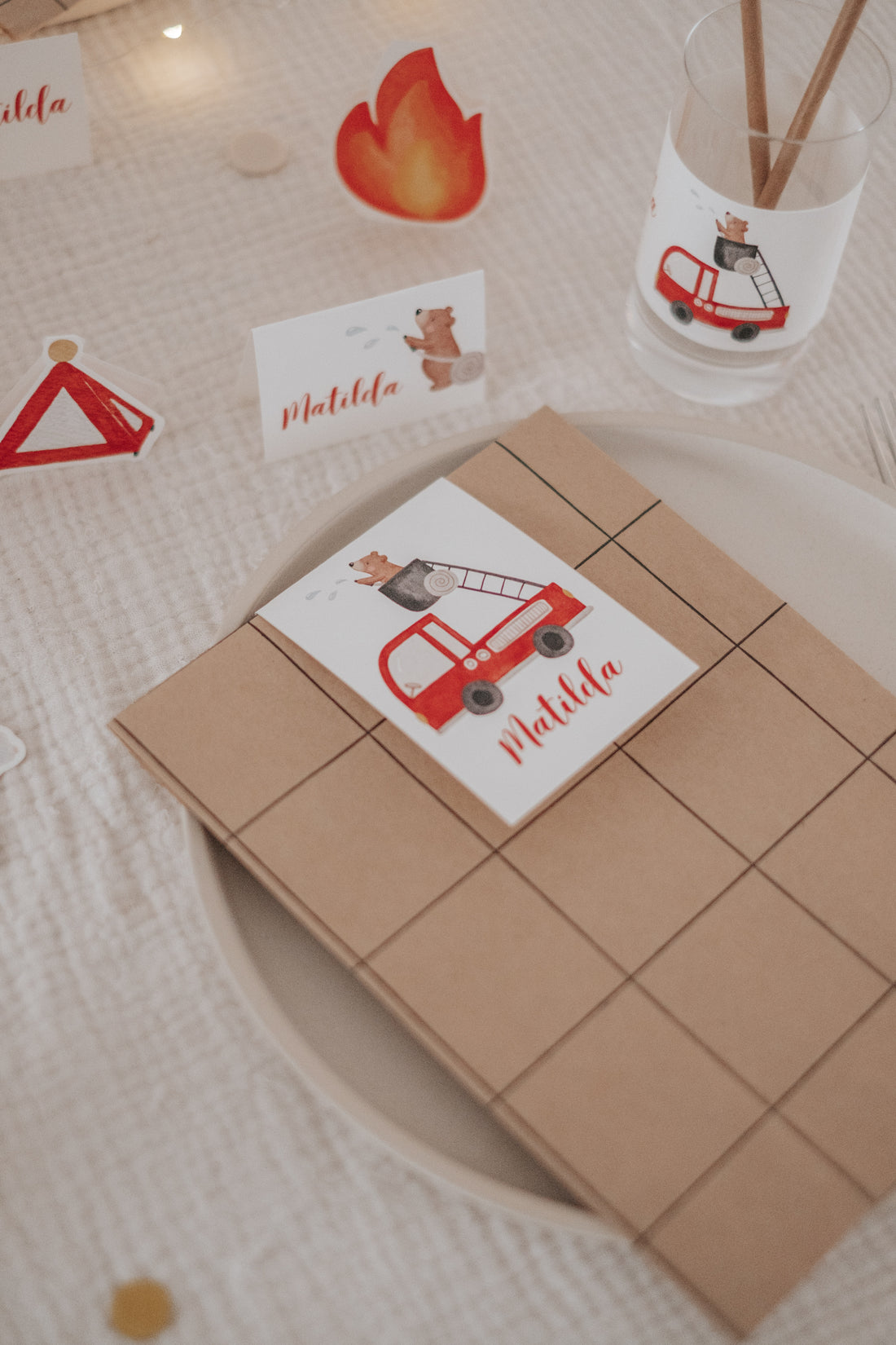 Geschenktüten Feuerwehr Bär