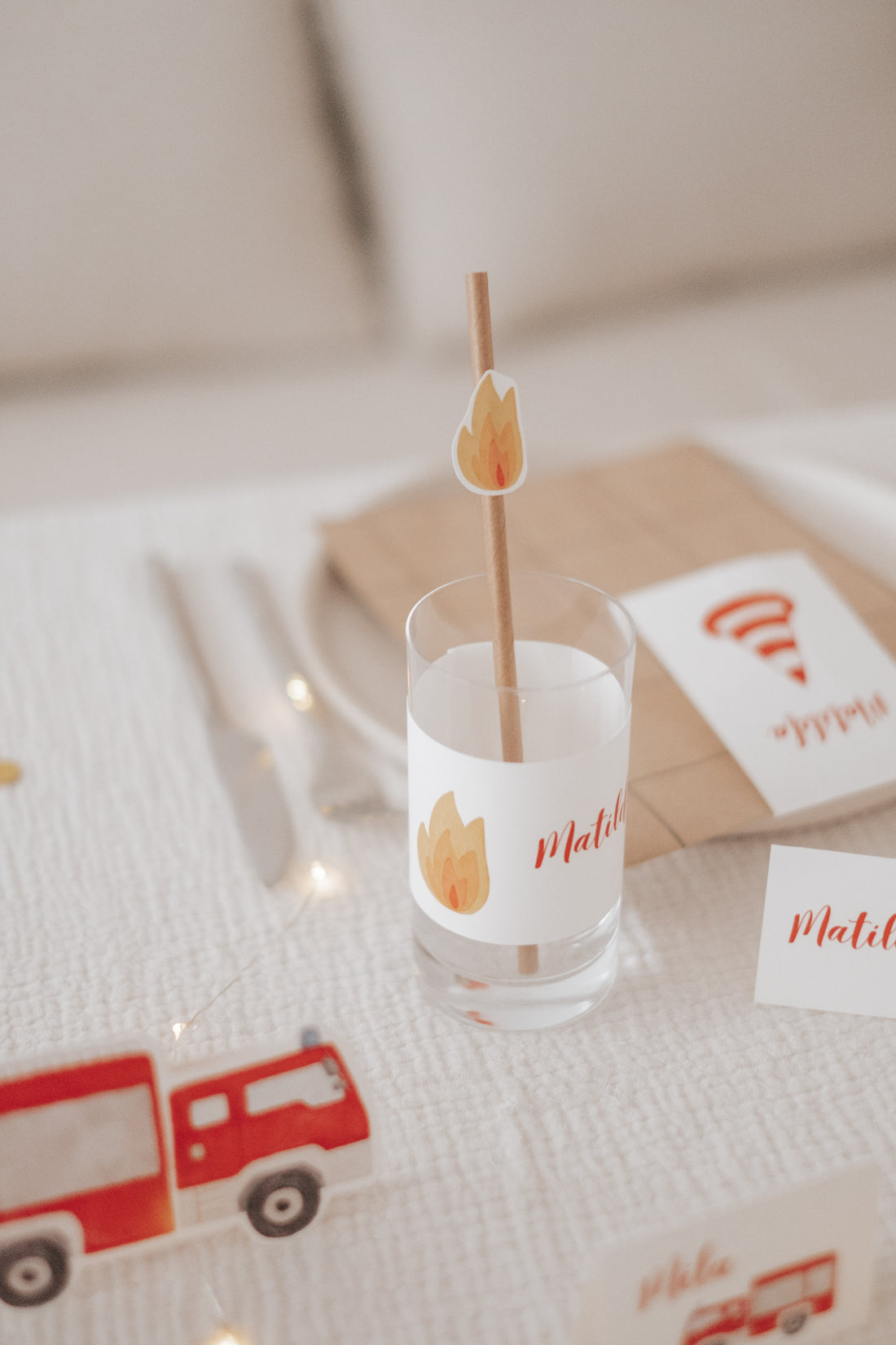 Strohhalme Feuerwehr