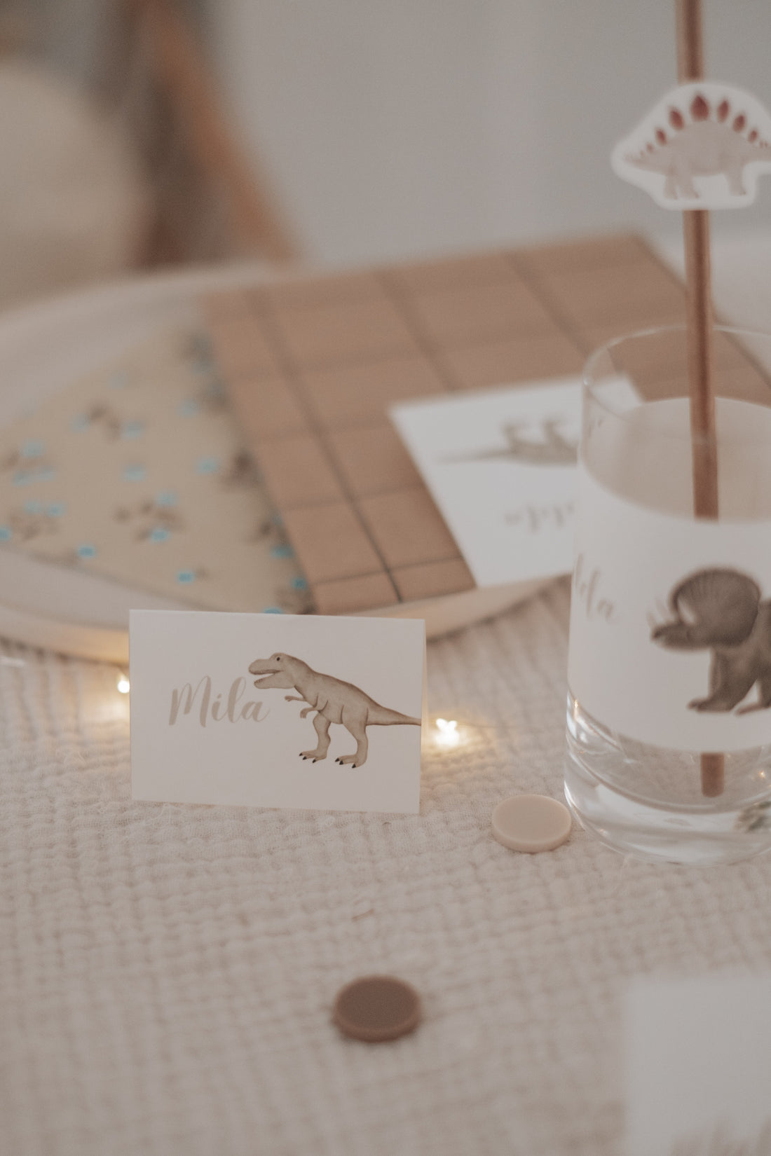 Tischkärtchen Dinosaurier