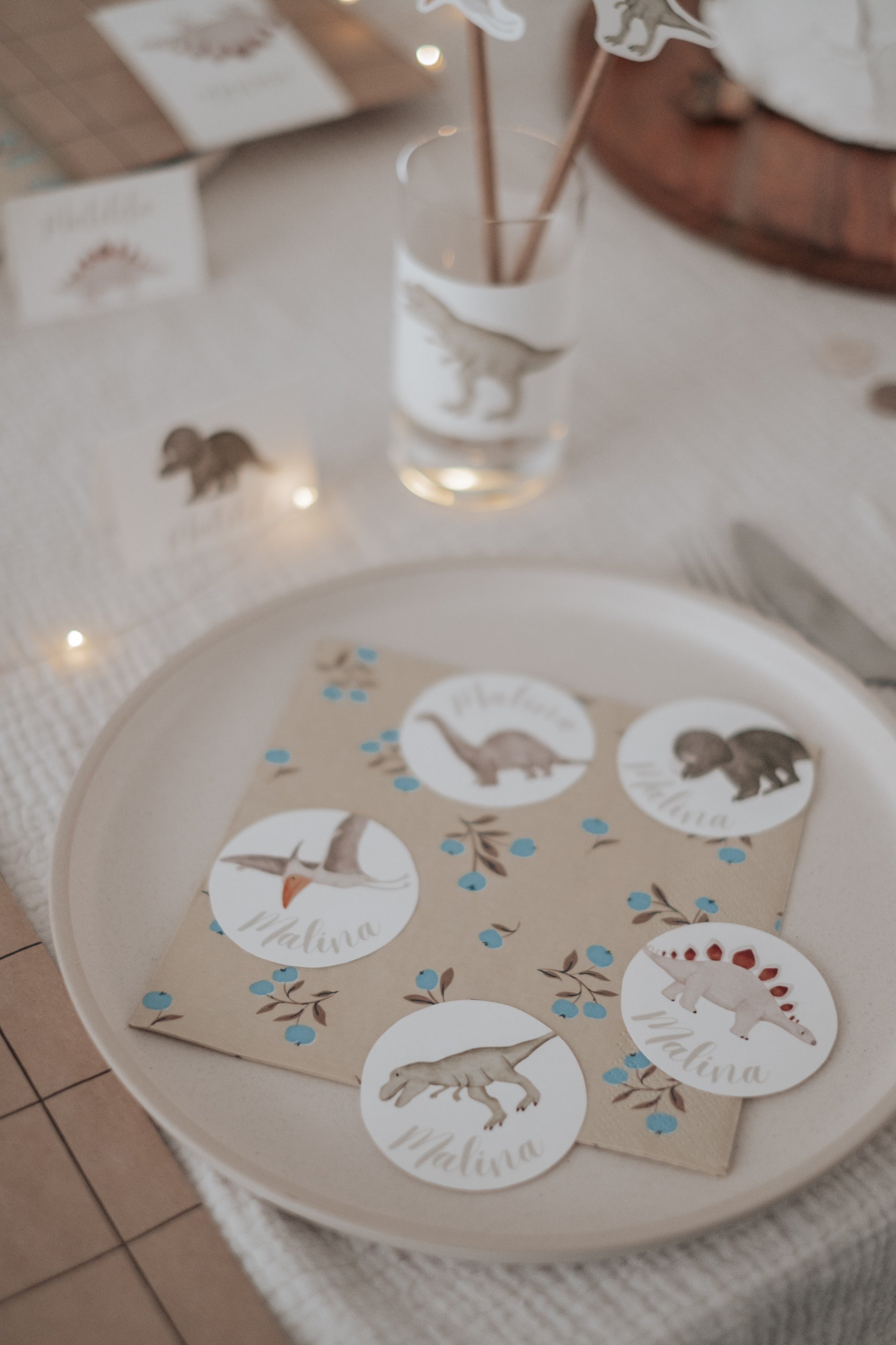 Geschenkanhänger Dinosaurier