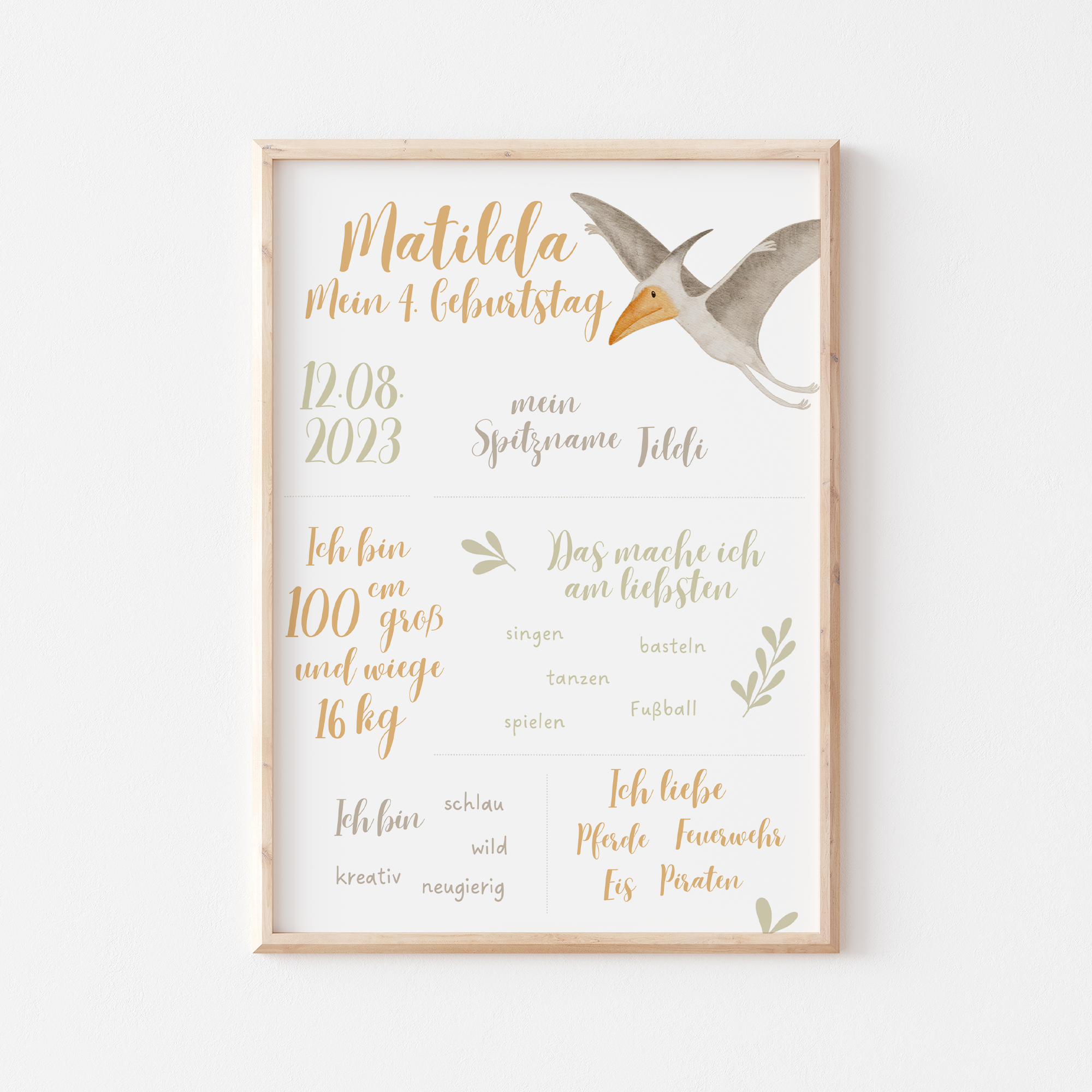 Meilensteintafel Dinosaurier Pteranodon