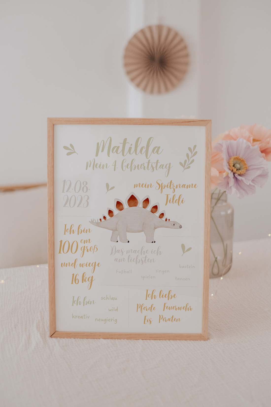 Meilensteintafel Dinosaurier Stegosaurus