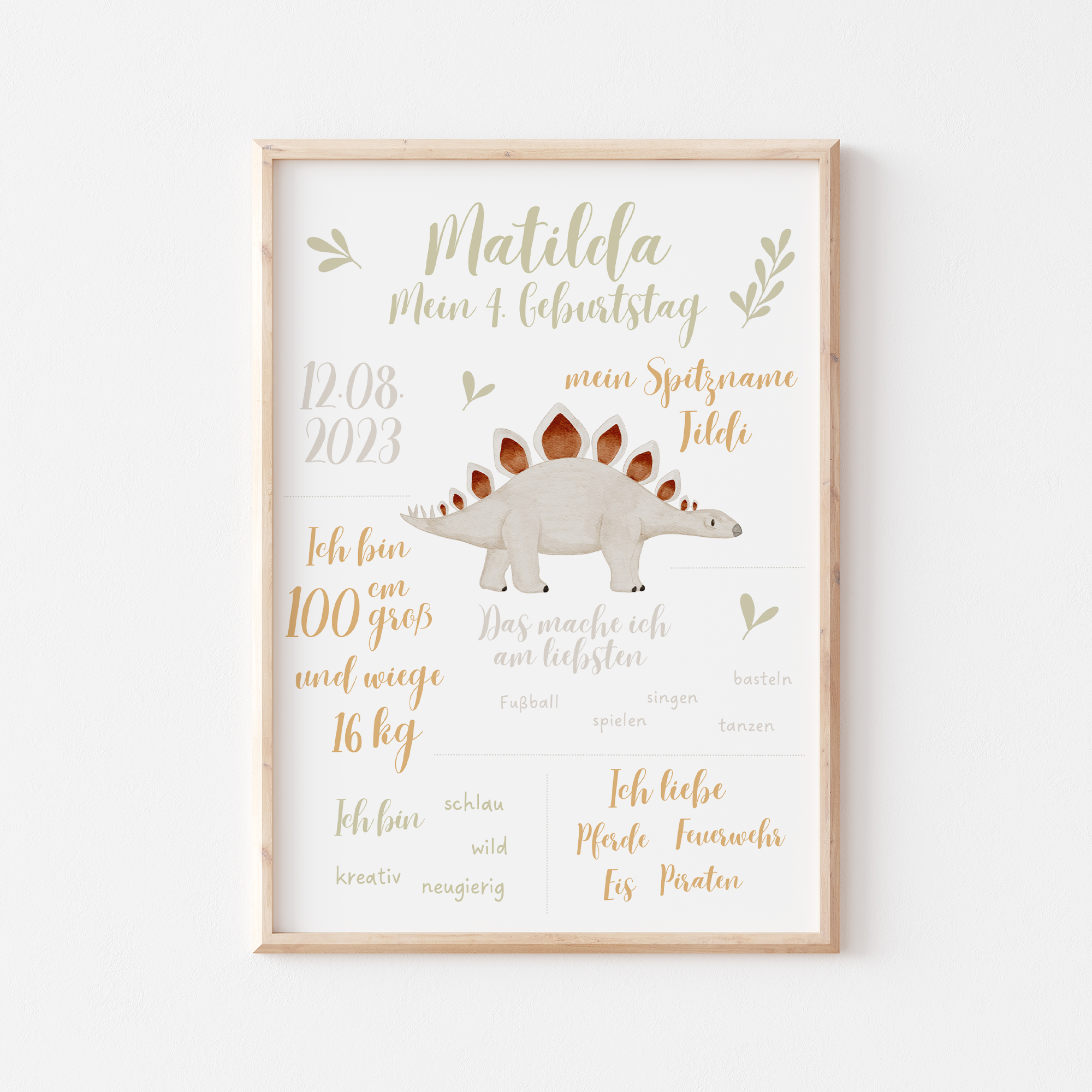 Meilensteintafel Dinosaurier Stegosaurus