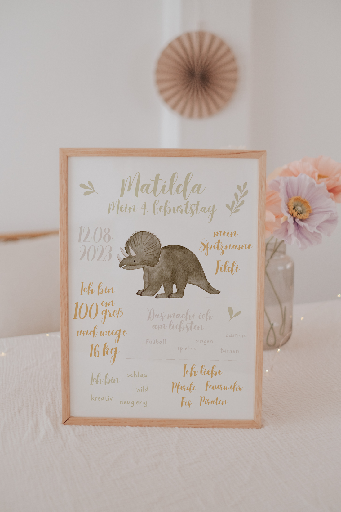 Meilensteintafel Dinosaurier Triceratops