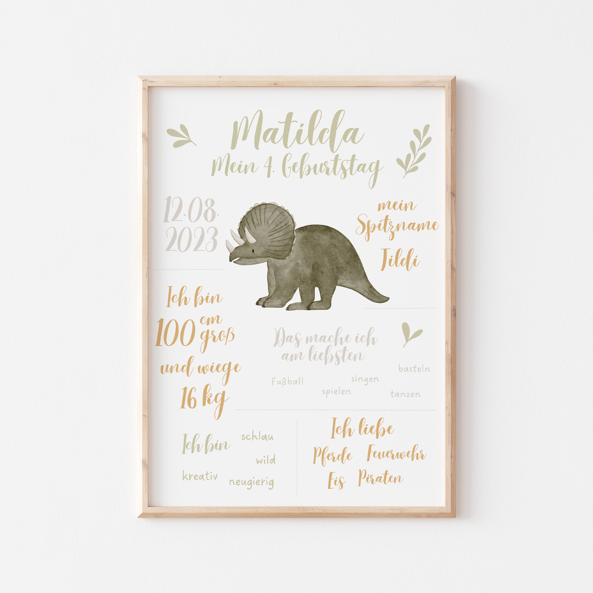 Meilensteintafel Dinosaurier Triceratops